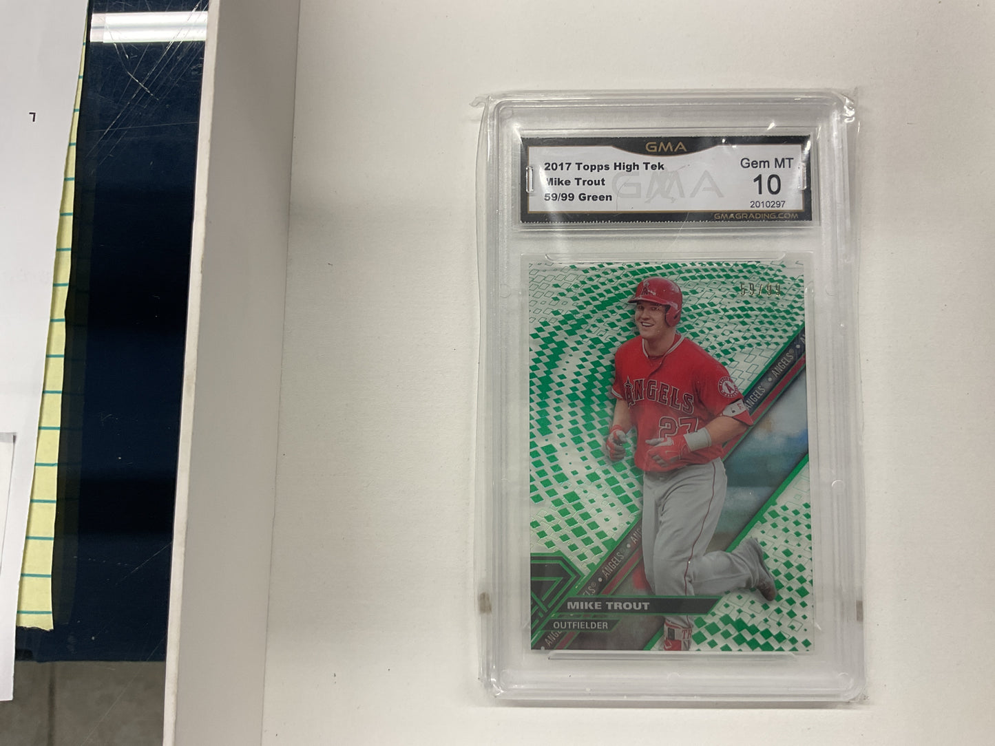 2017 Topps High Tek Mike Trout green /99