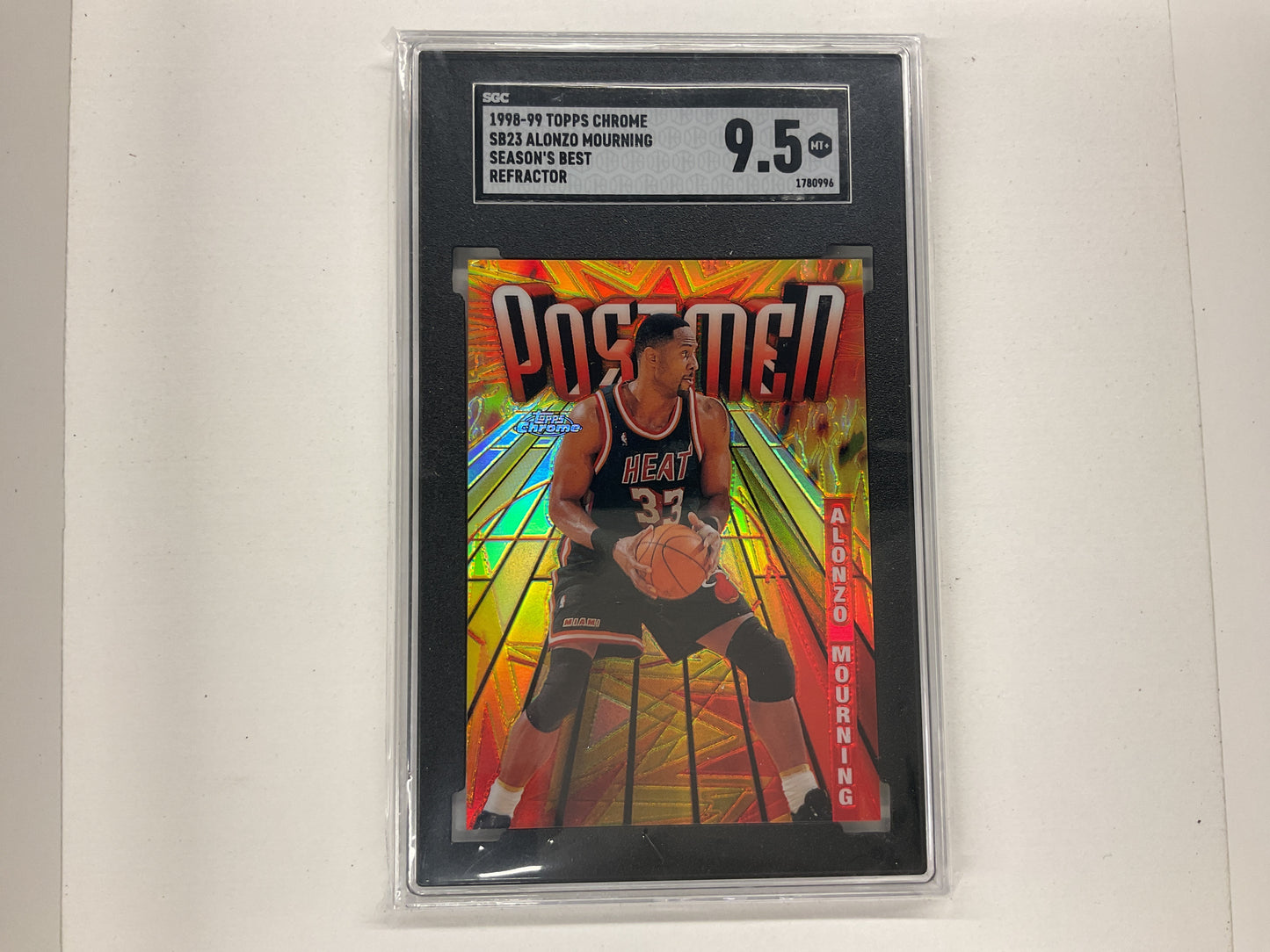 1998/99 Topps Chrome Alonzo Mourning Seasons Best refractor #SB23