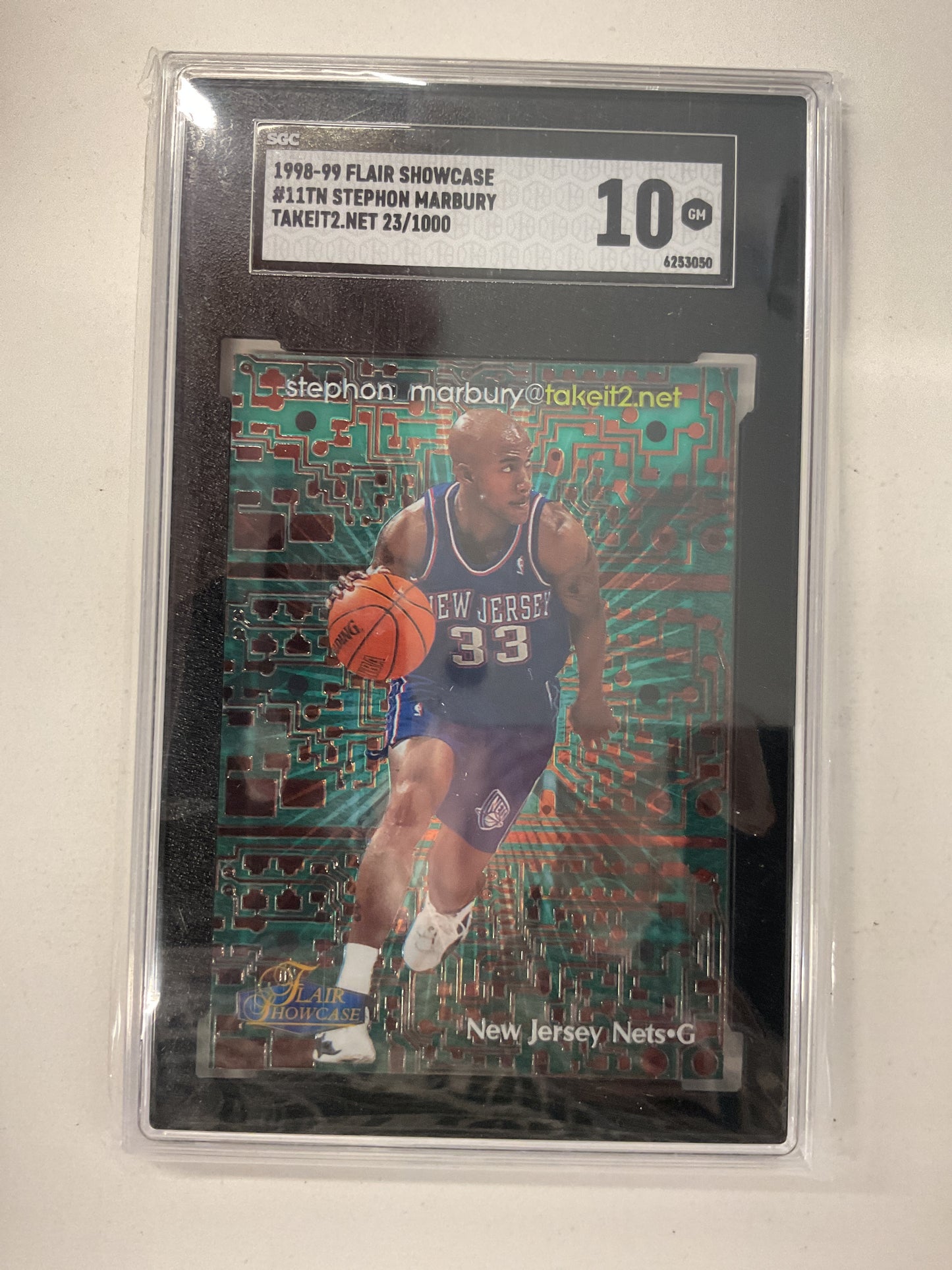 1998/99 Flair Showcase Stephon Marbury Take it to Net