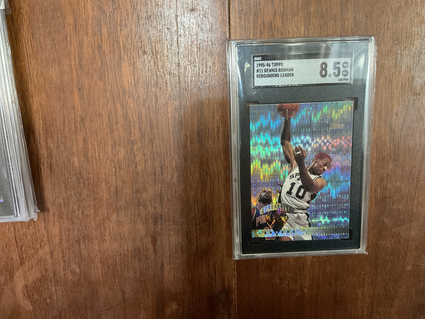 1995/96 Topps Dennis Rodman Rebounding Leader
