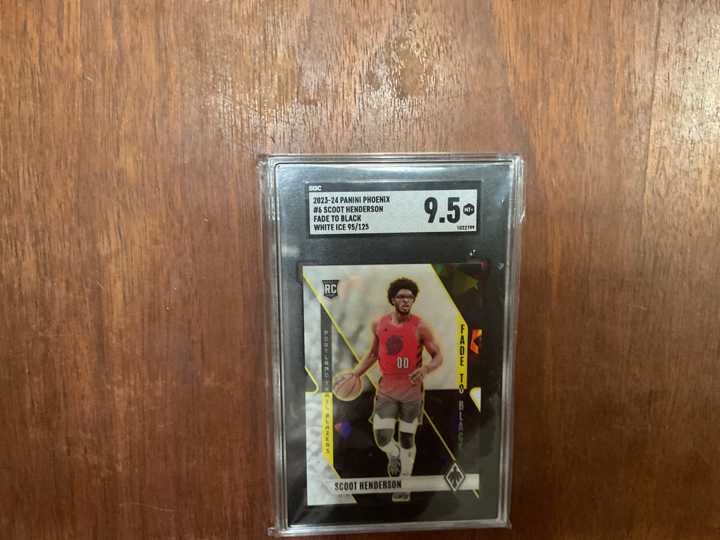 2023/24 Phoenix Scoot Henderson Fade to Black White Ice /125