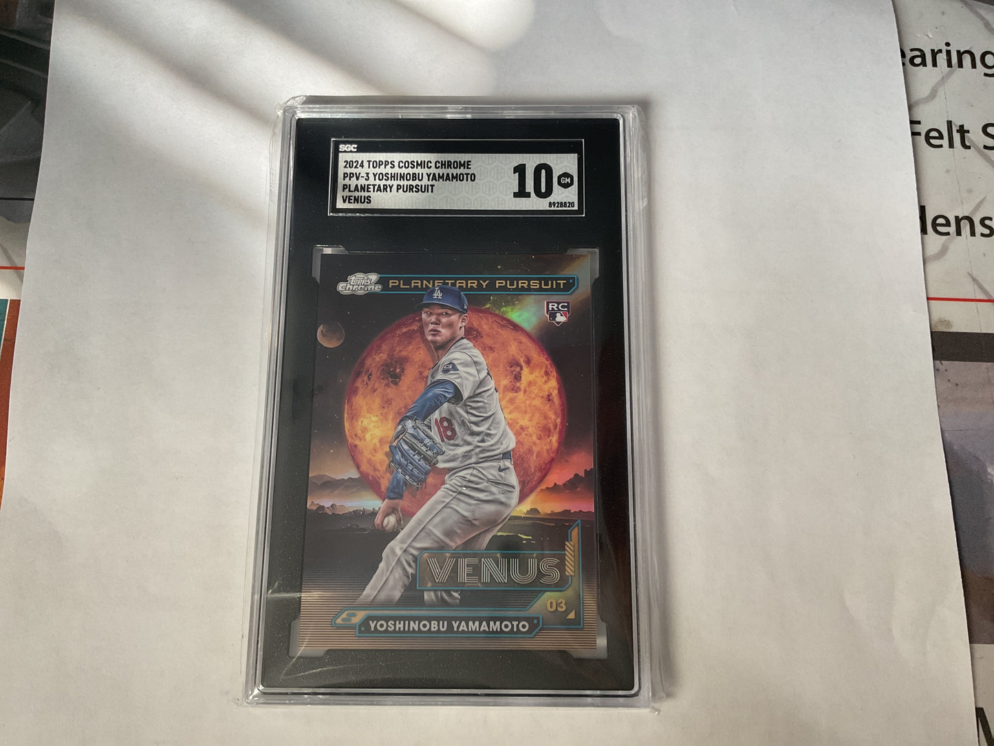 2024 Topps Cosmic Ch Yoshinobu Yamamoto Planetary pursuit. Venus