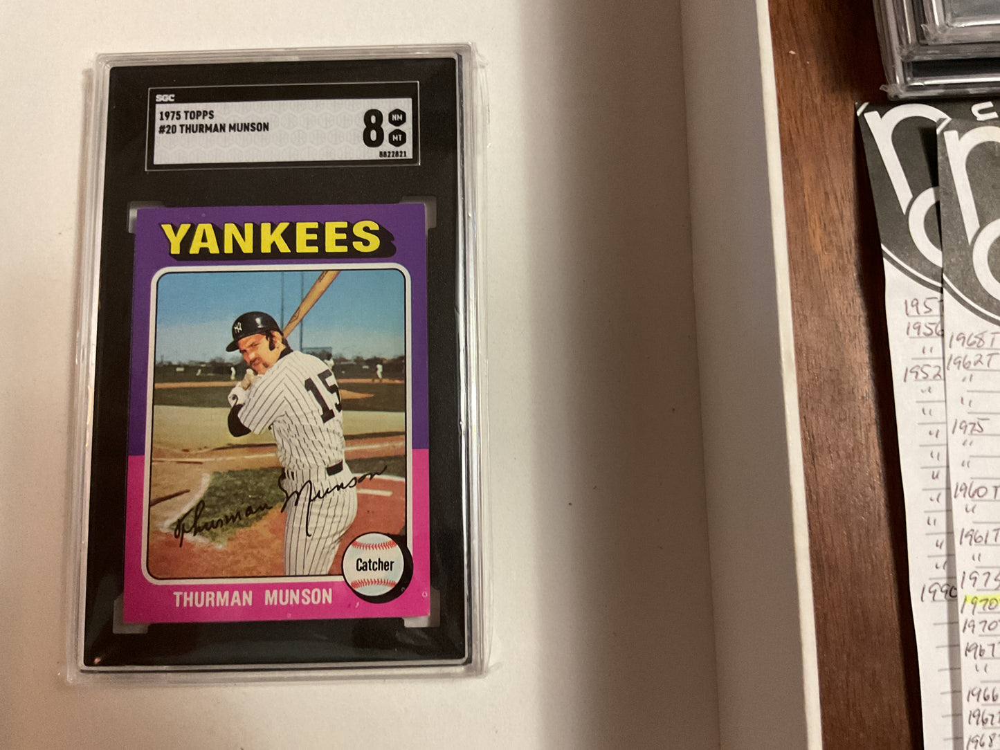 1975 Topps Thurman Munson SGC 8