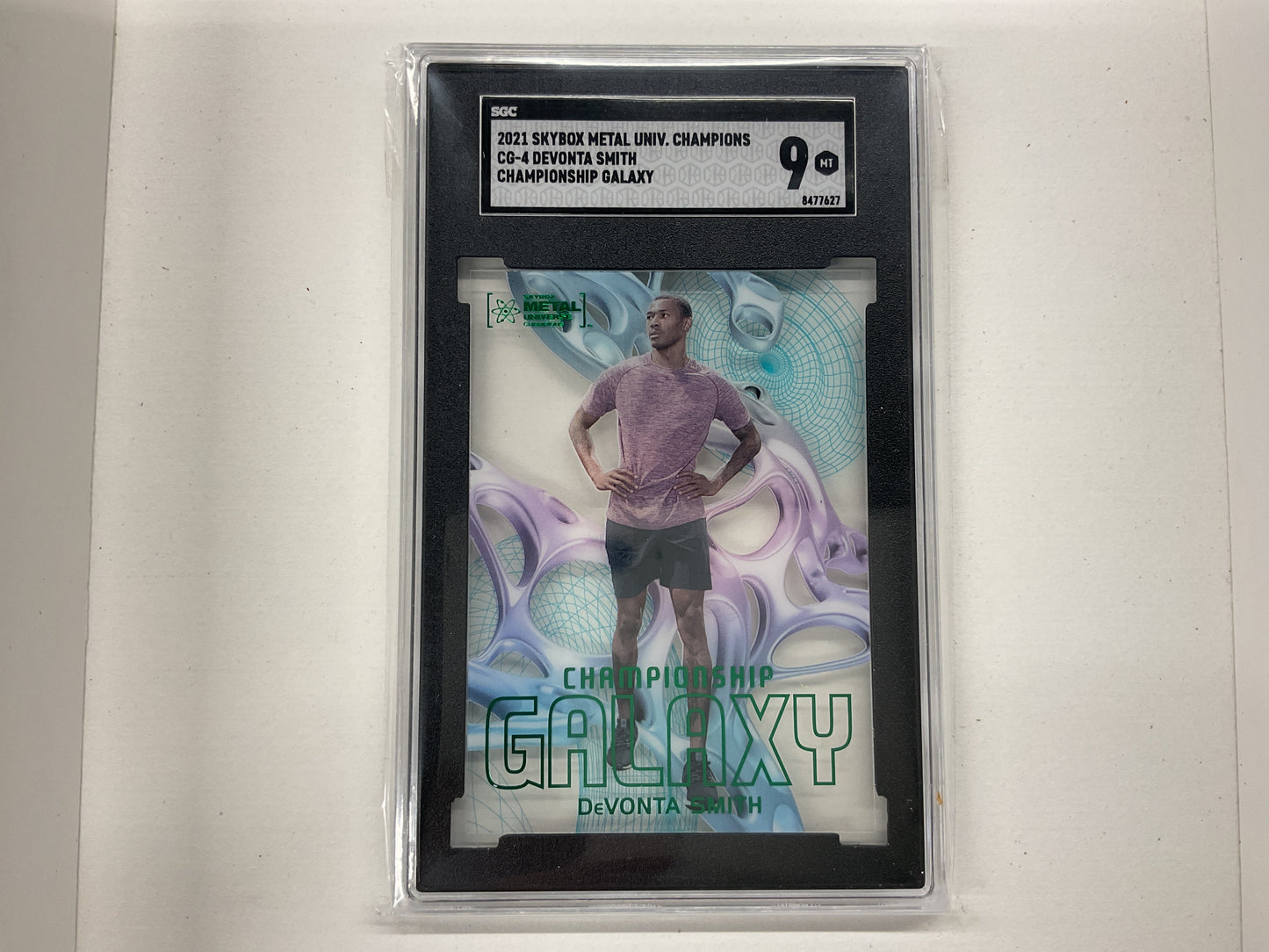 2021 Metal Universe Devonta Smith Championship Galaxy