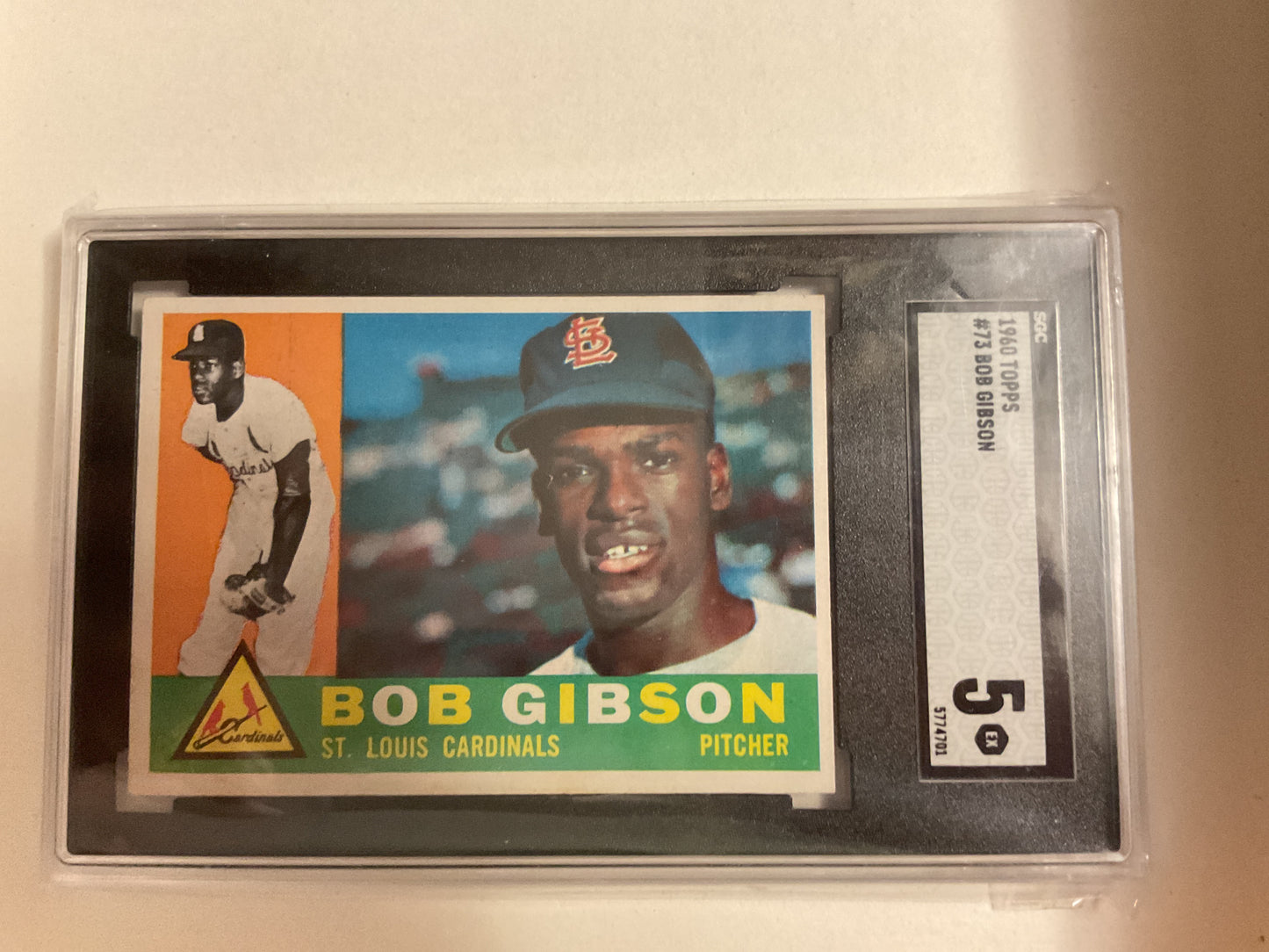 1960 Topps Bob Gibson SGC 5