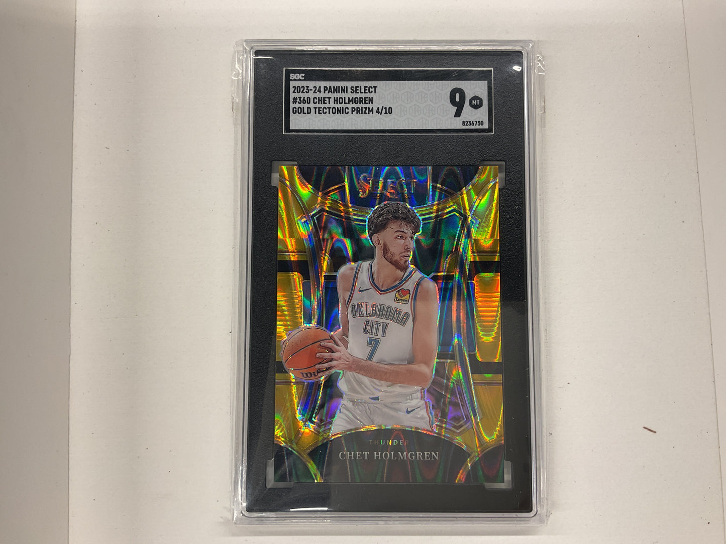 2023/24 Select Chet Holmgren Gold Tectonic Prizm #360. 4/10