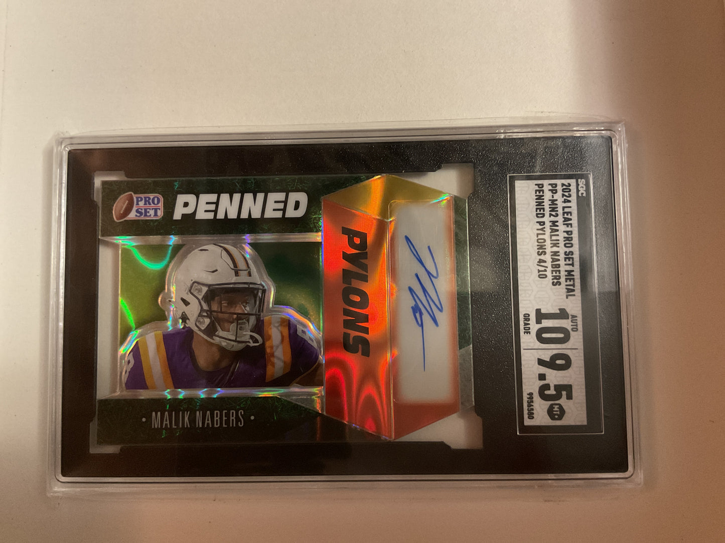 2024 Leaf Metal Malik Nabers Penned Pylon Auto 4/10