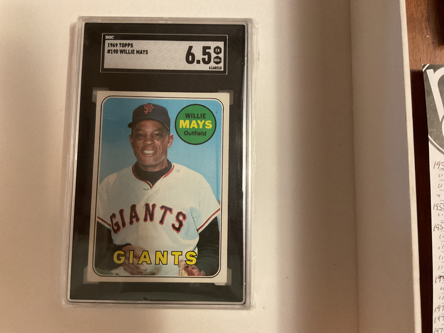 1969 Topps Willie Mays SGC 6.5