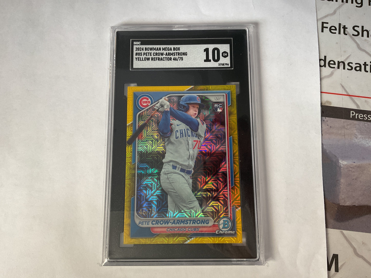 2024 Bowman Pete Crow Armstrong Mega box yellow ref