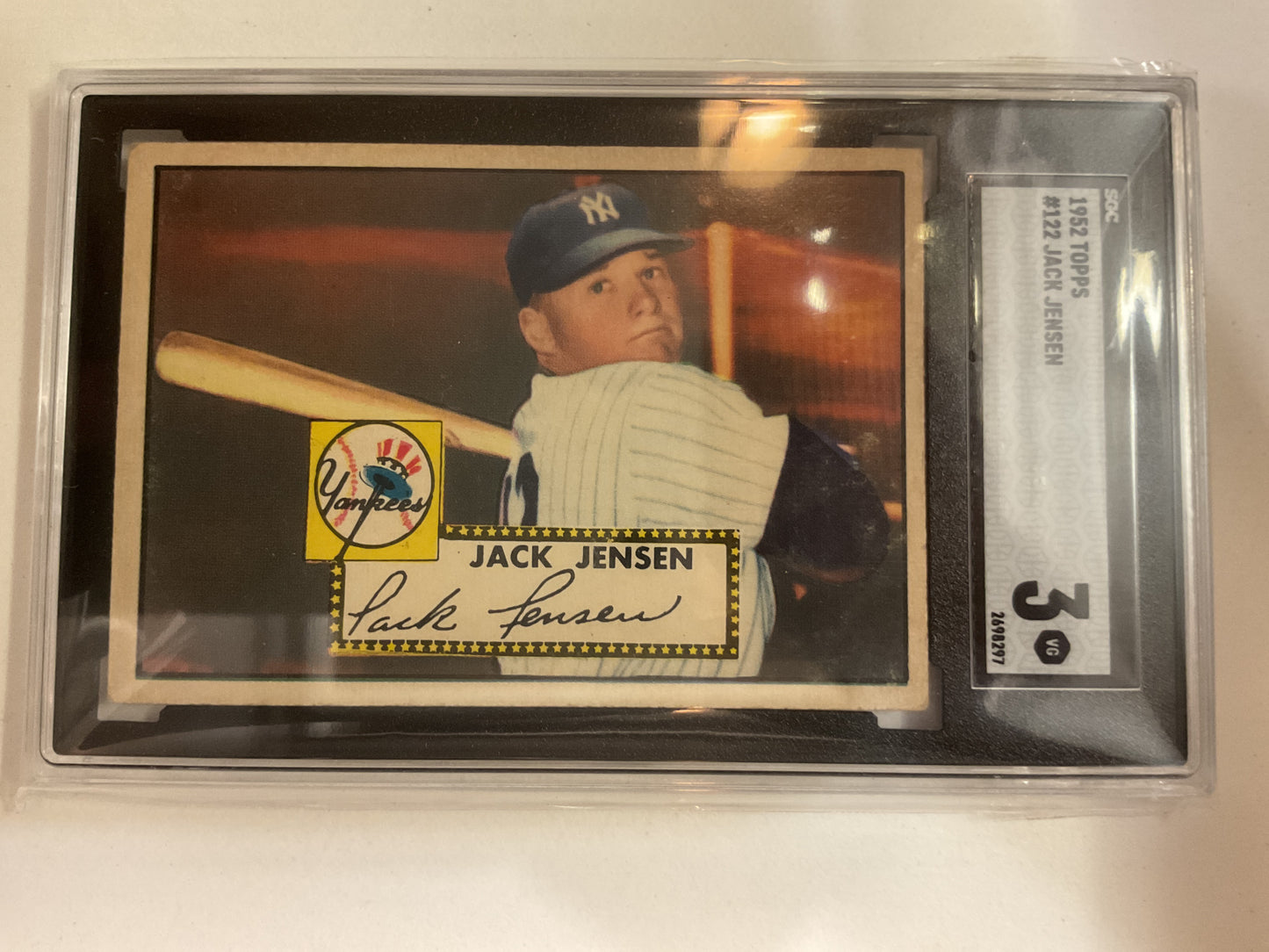 1952 Topps Jackie Jensen SGC3