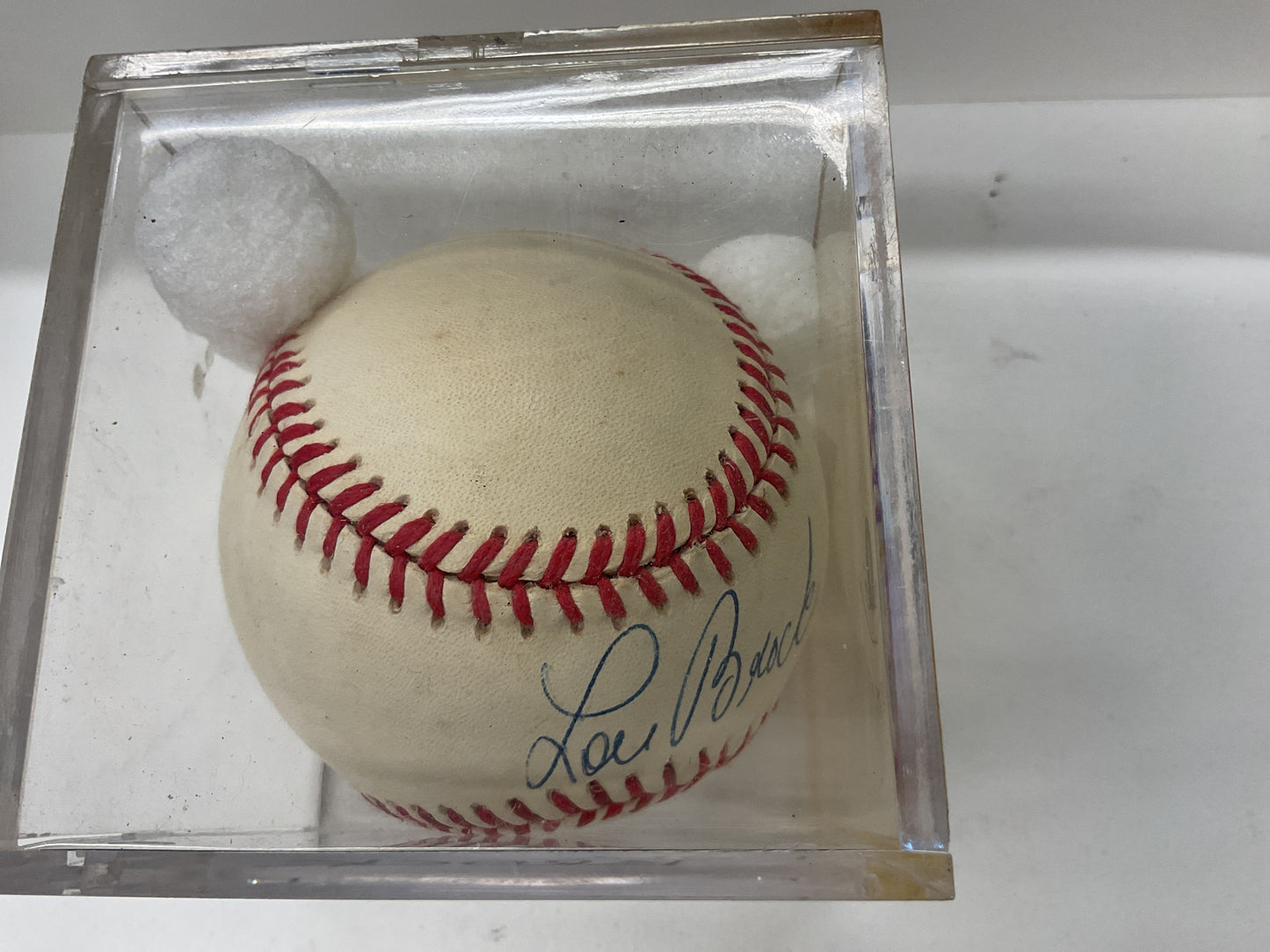 Autographed Lou Brock ball PSA