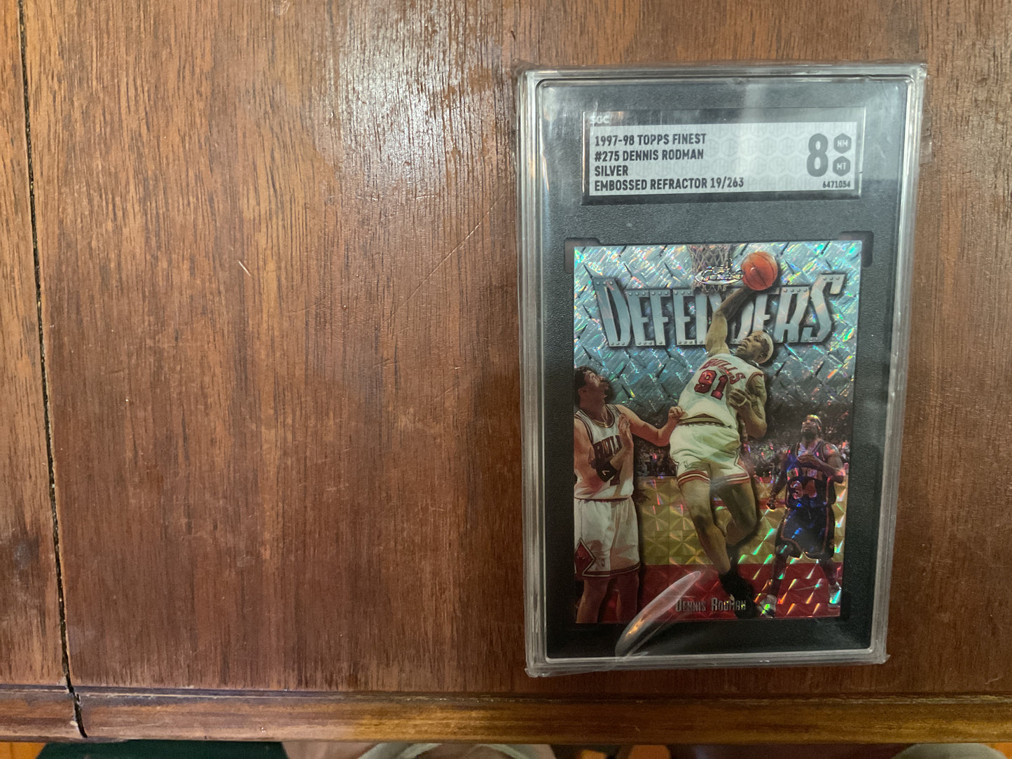 1997/98 Finest Dennis Rodman Silver embossed refractor