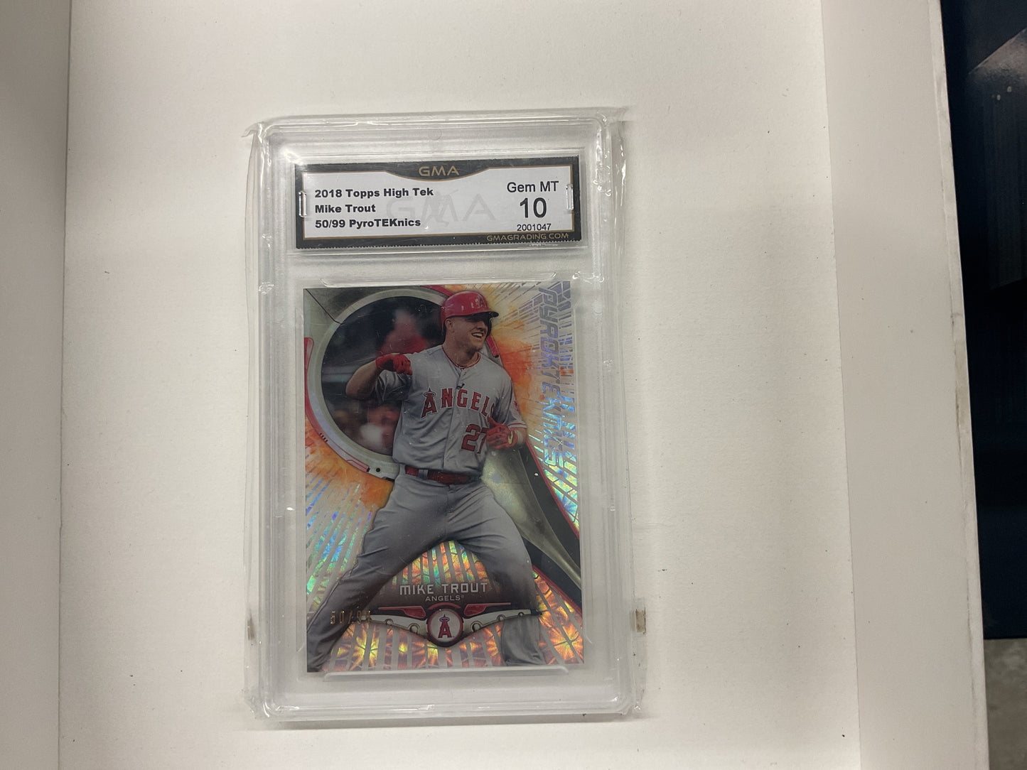 2018 Topps High Tek Mike Trout Pyroteknics /99