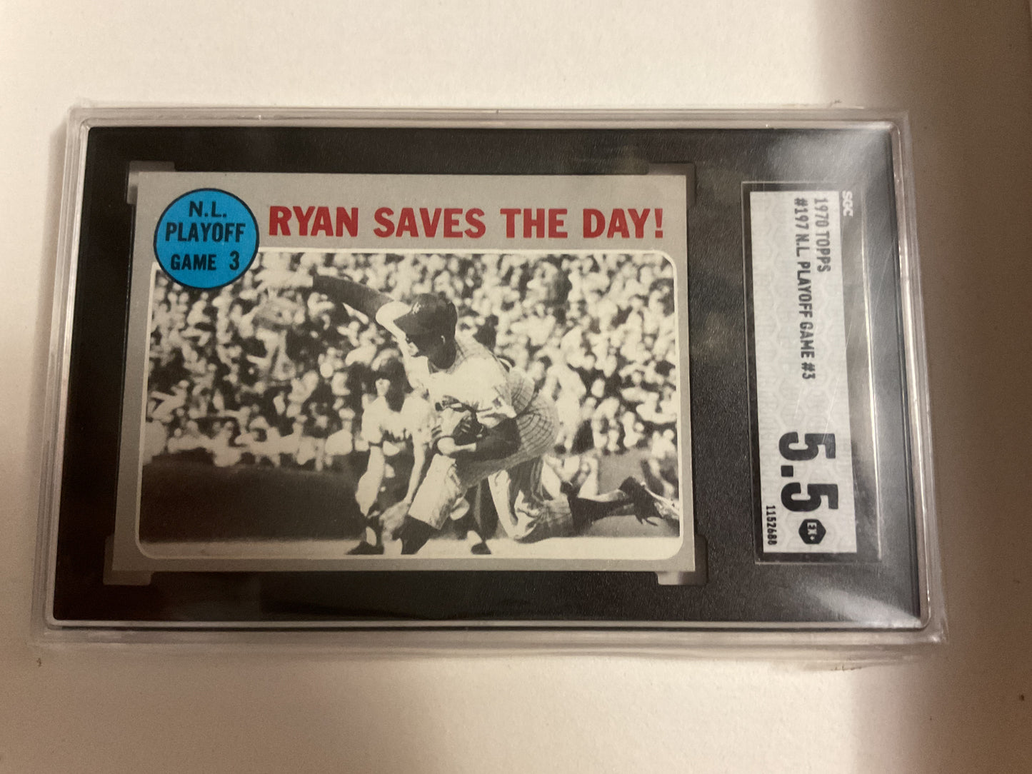 1970 Topps Nolan Ryan NL Playoff SGC 5.5