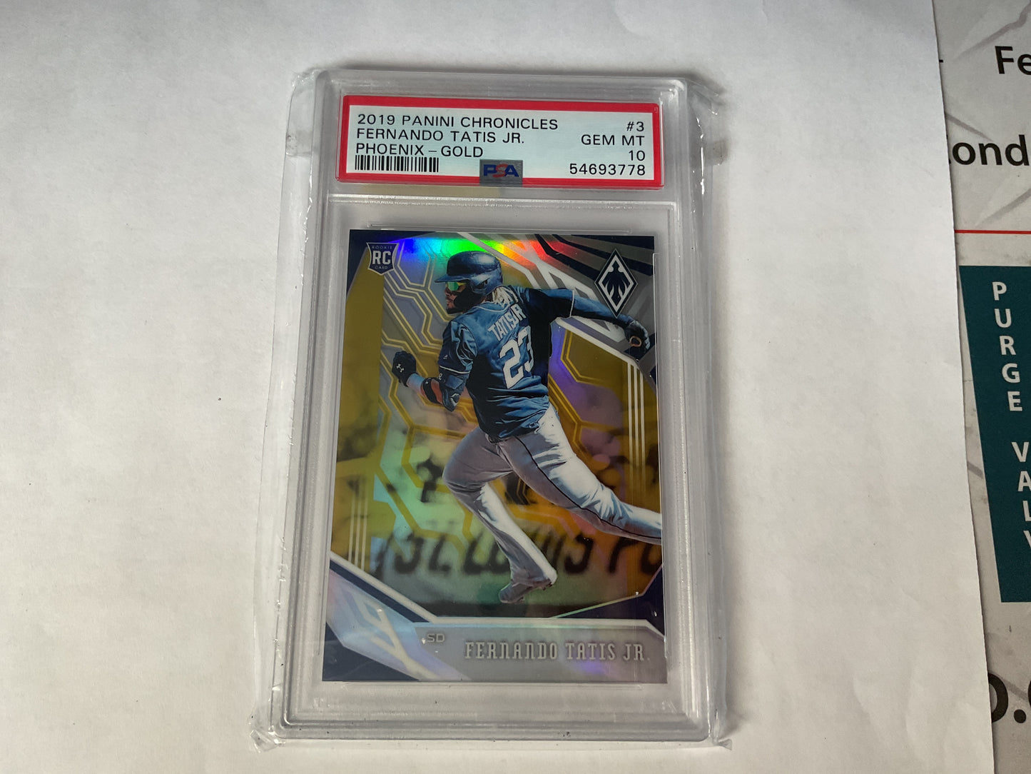 2019 Phoenix Fernando Tatis Gold prizm