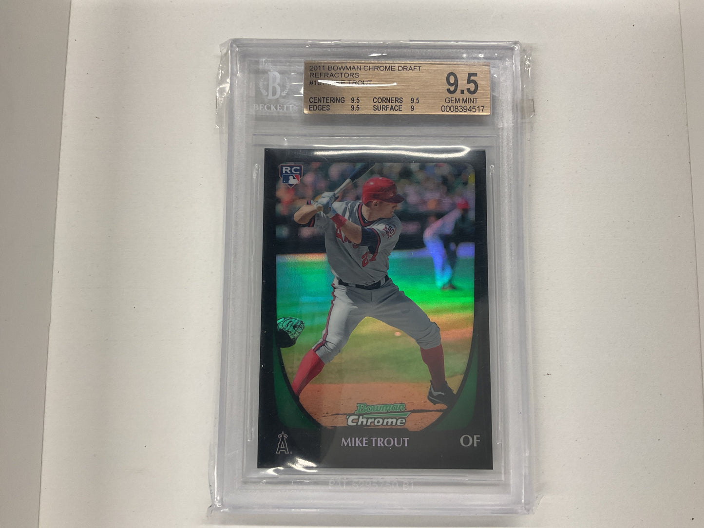 2011 Bowman Chrome Draft Mike Trout refractor rc #101