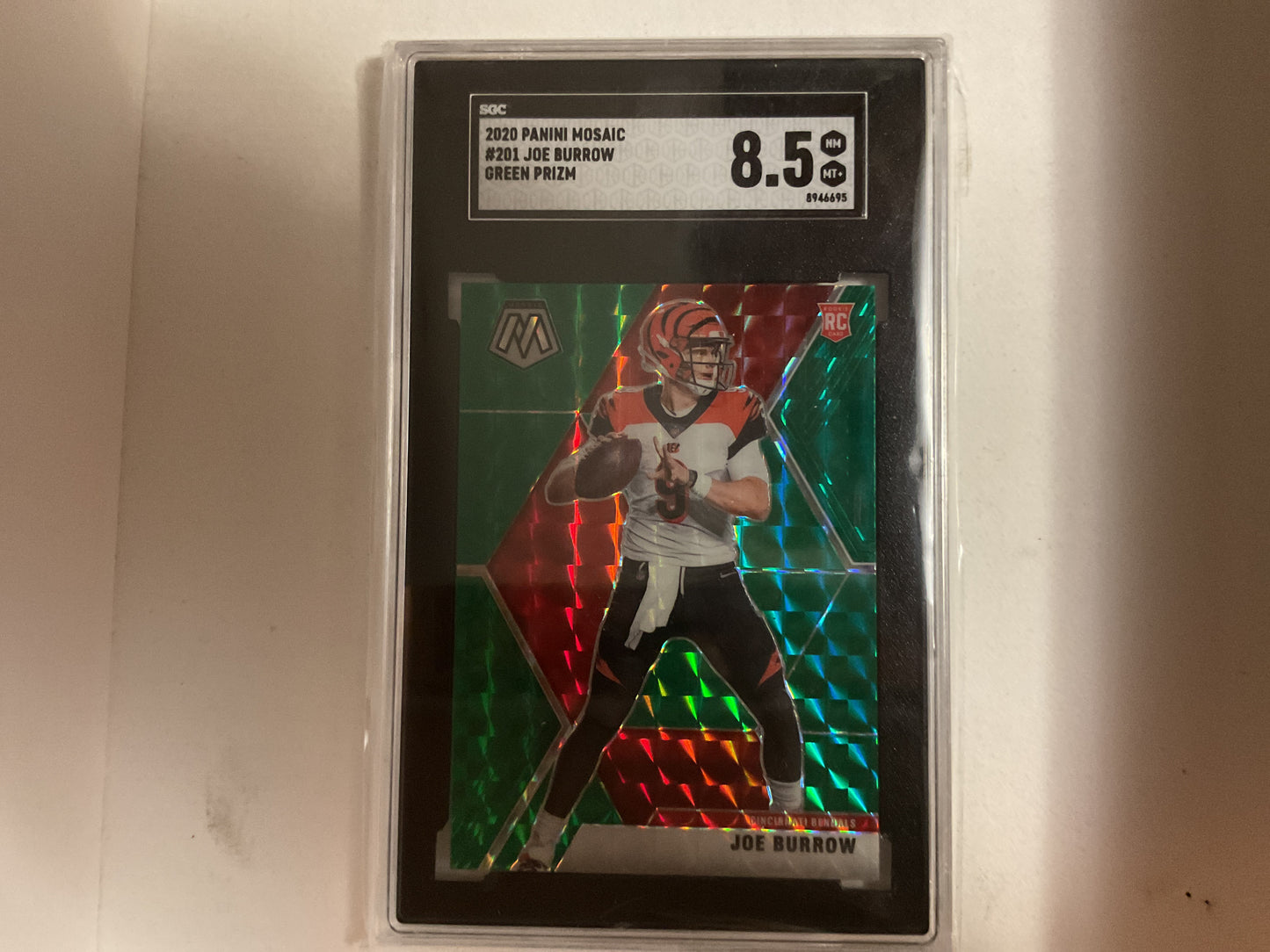 2020 Mosaic Joe Burrow Green Prizm
