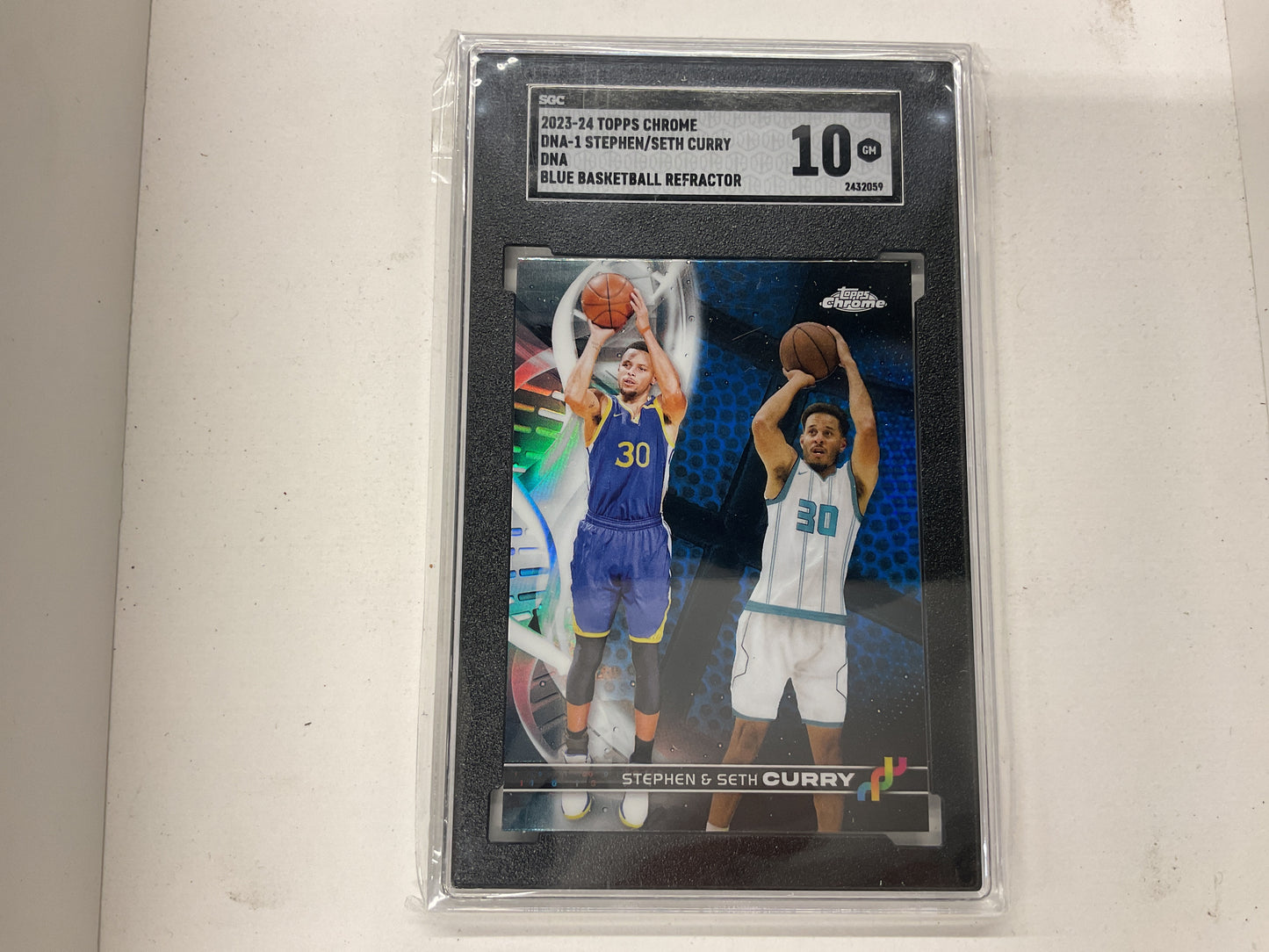 2023/24 TChrome Steph Curry DNA-1 blue bask ref