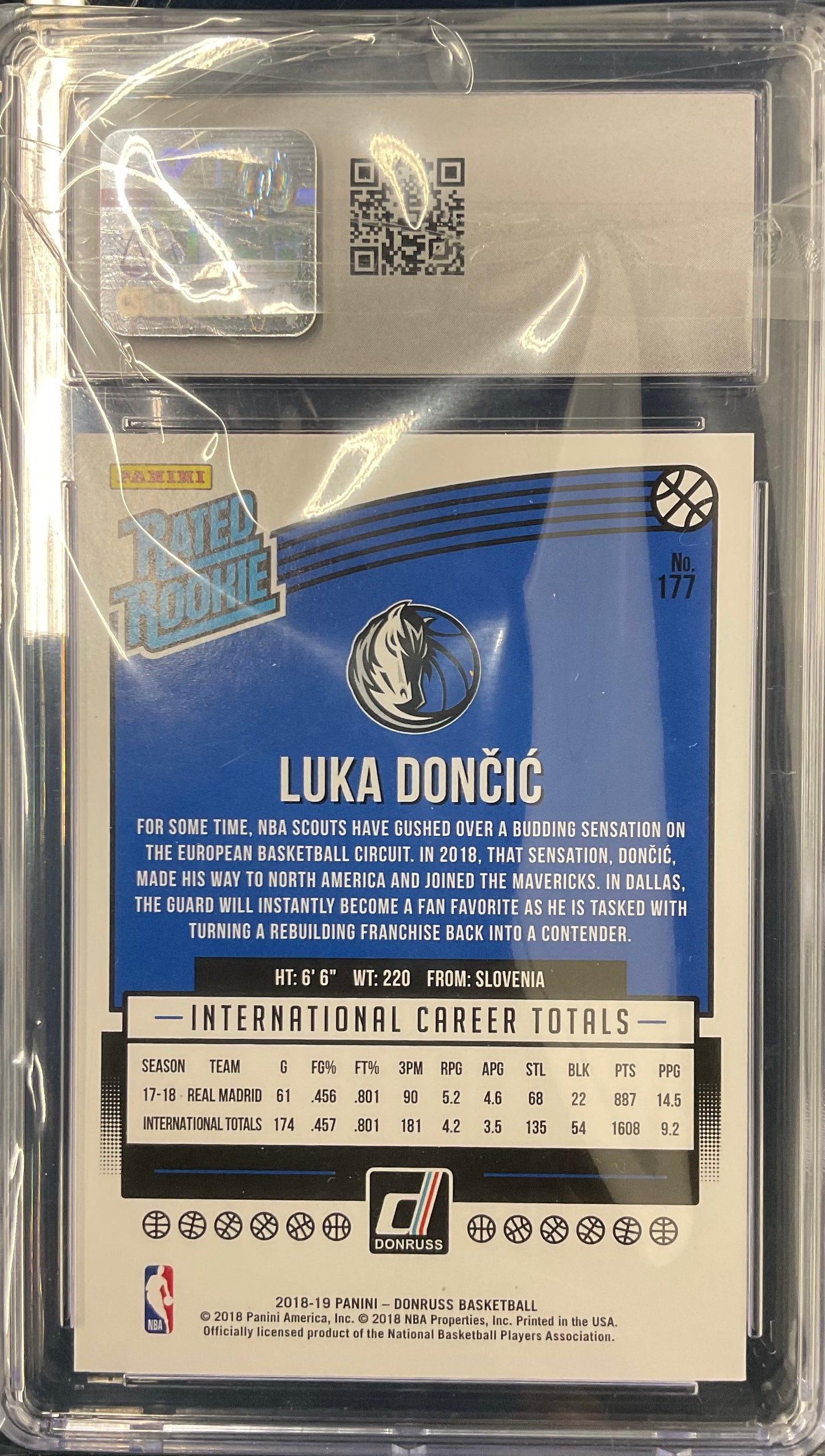 2018-2019 Donruss Luka Doncic #177 csg10