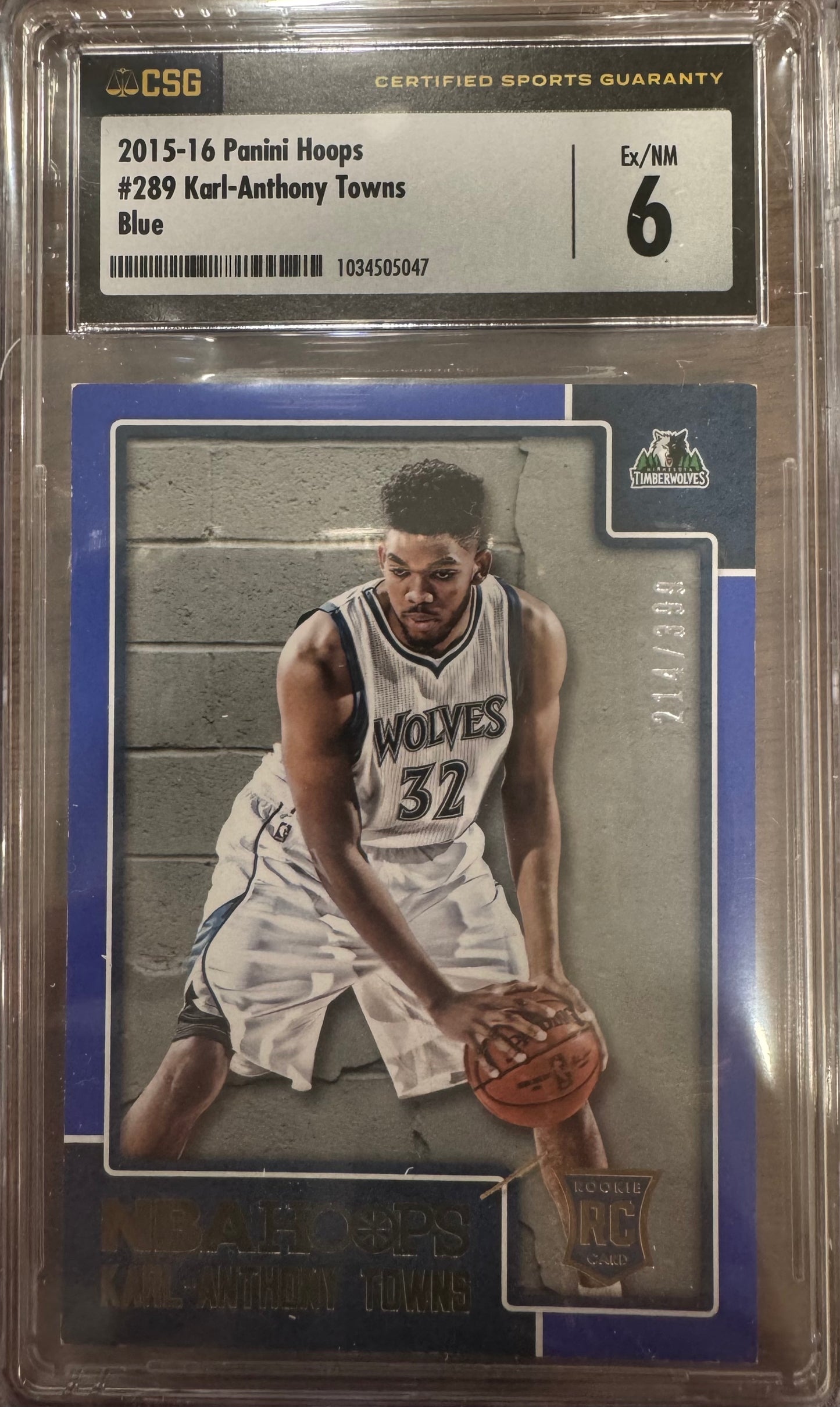 2015-16 Panini Hoops Karl Anthony Towns #289 Blue