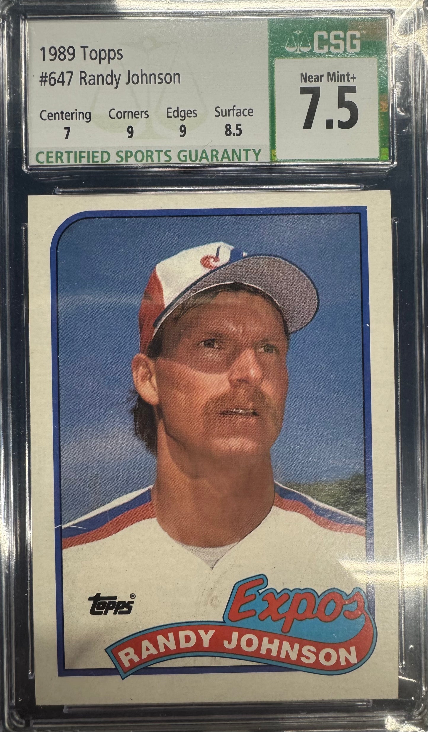 1989 Topps Randy Johnson #647