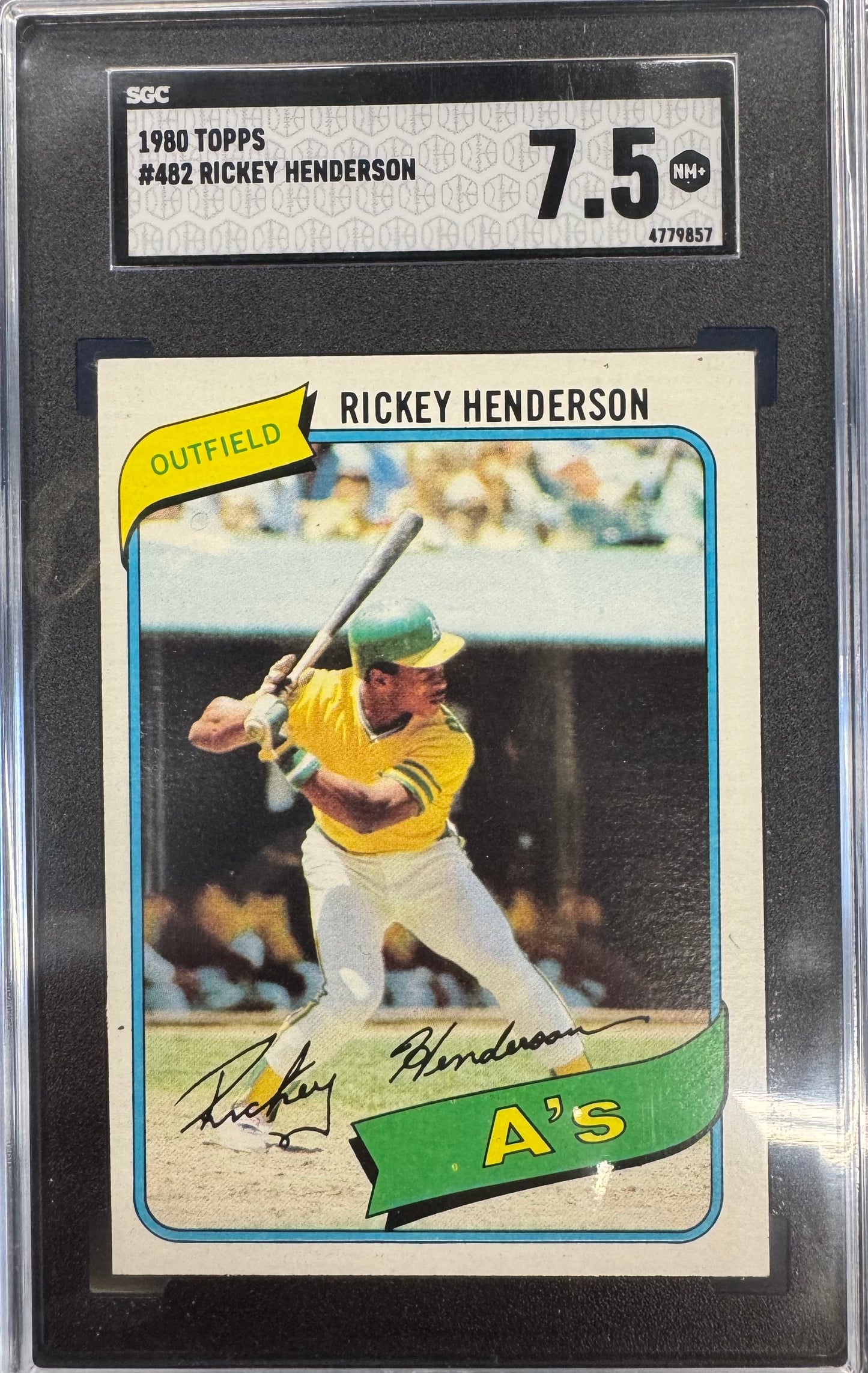 1980 Topps Rickey Henderson #482 7.5
