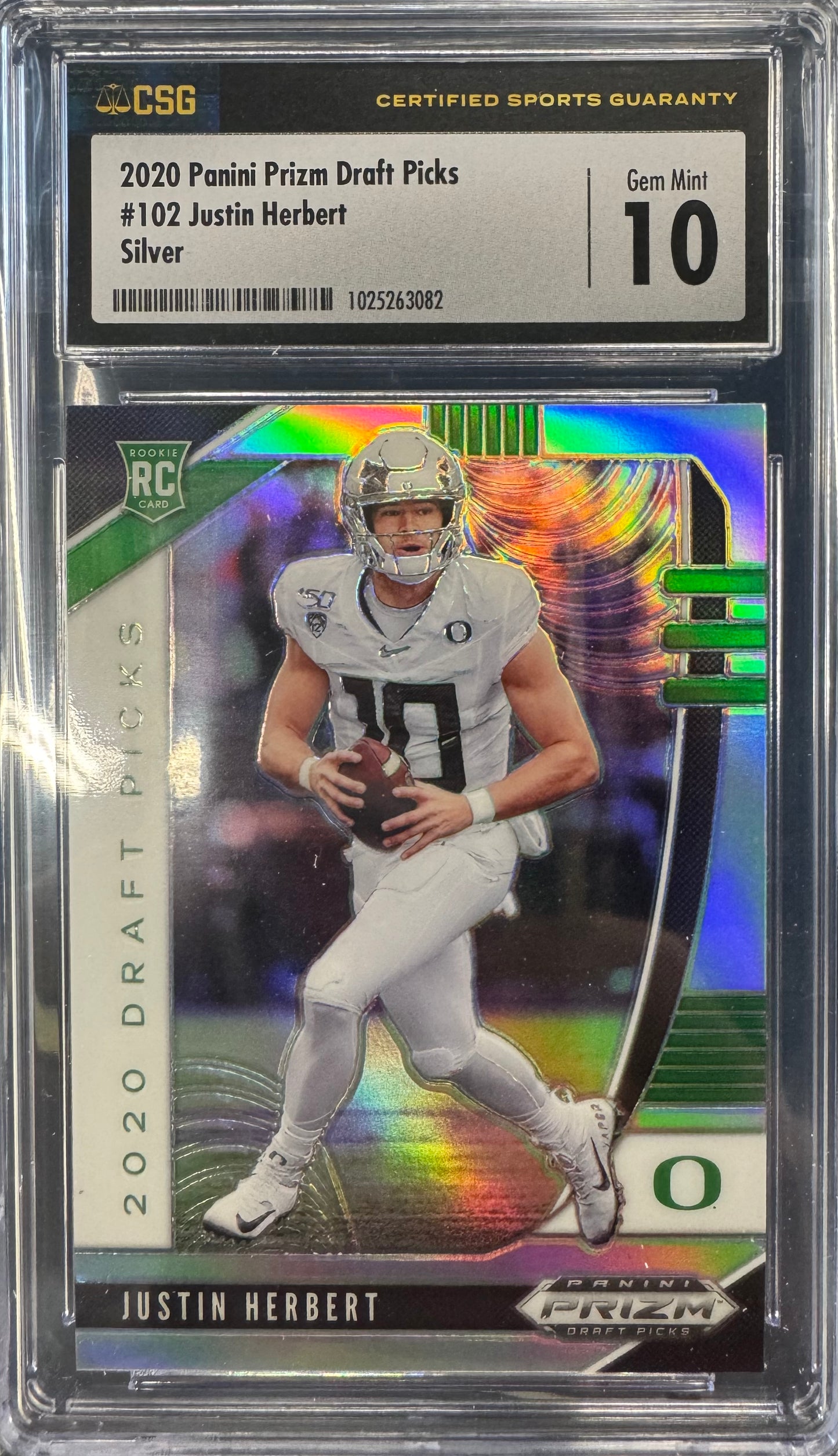 2020 Panini Prizm Draft Justin Herbert #102 Silver