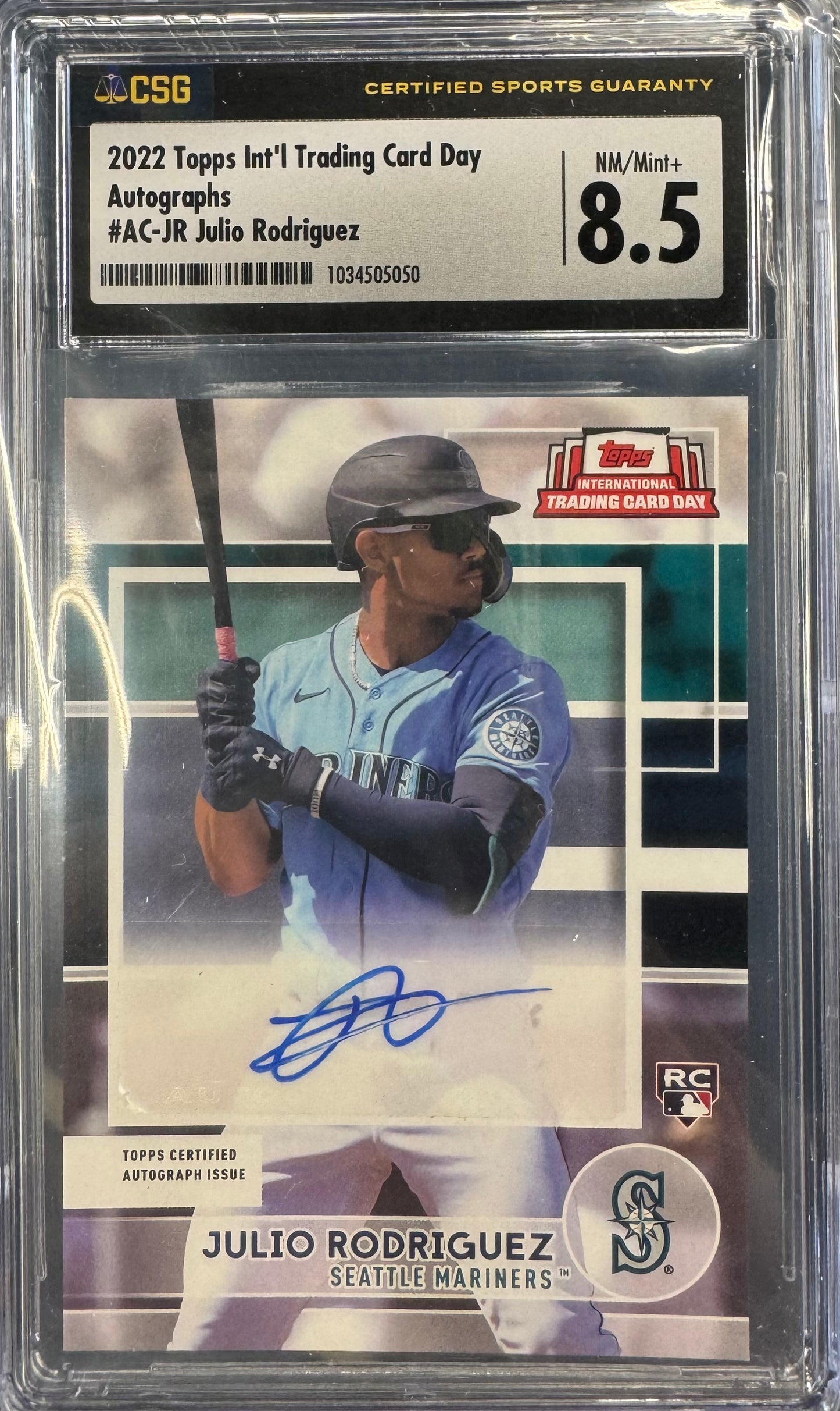 2022 Topps Intl Trading Card Auto Julio Rodriguez #AC-JR