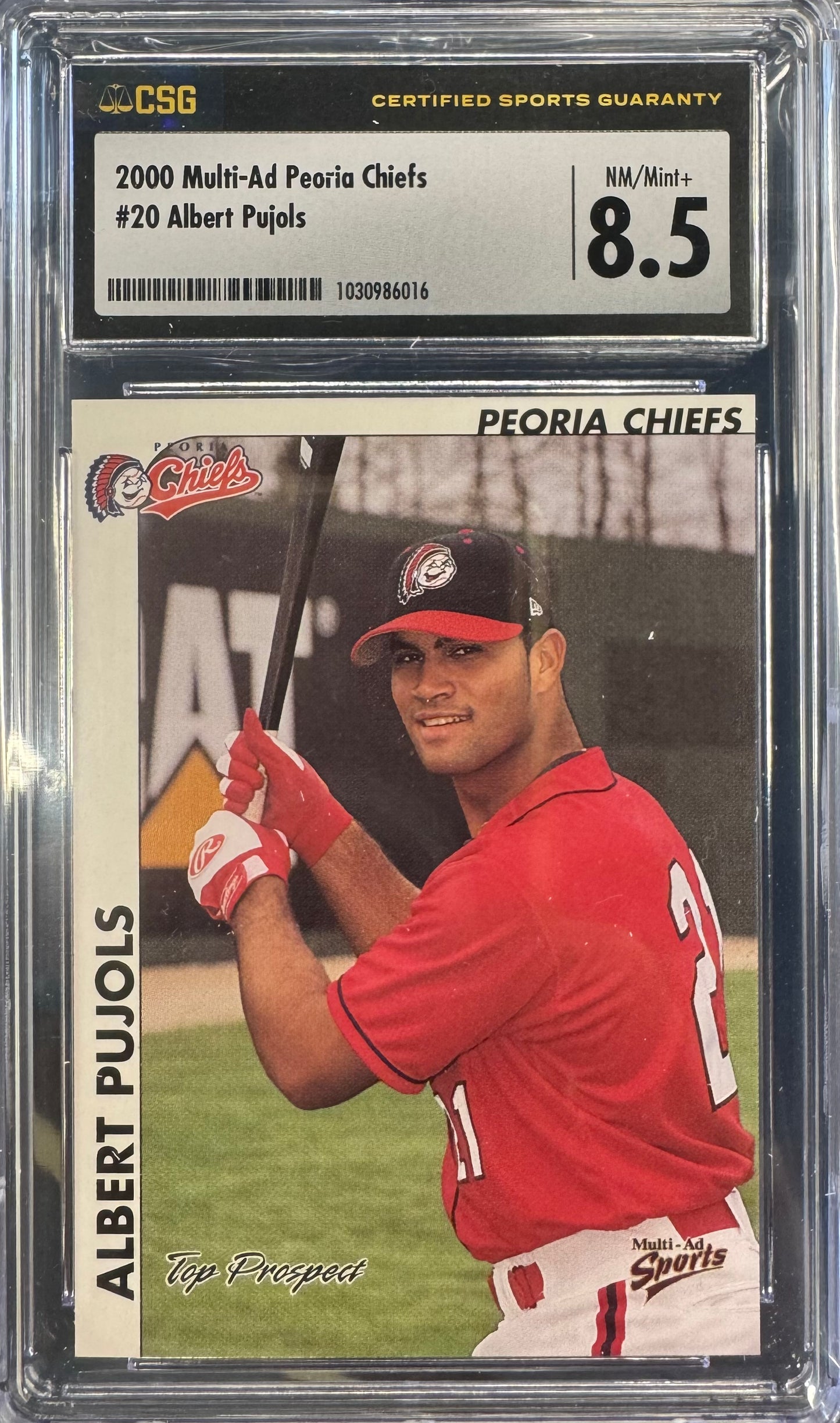 2000 Multi-Ad Peoria Chiefs Albert Pujols #20
