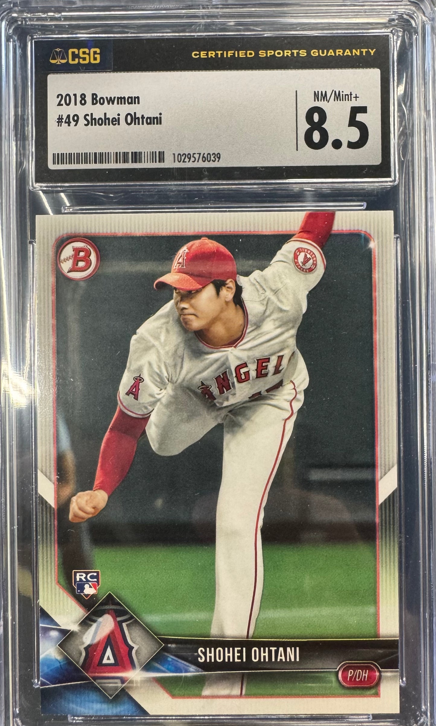 2018 Bowman Shohei Ohtani #49 8.5