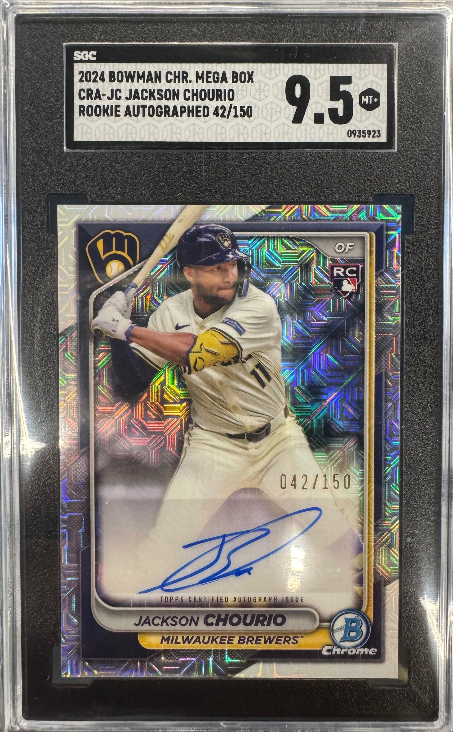 2024 Bowman Chrome RC Auto Jackson Chourio /150