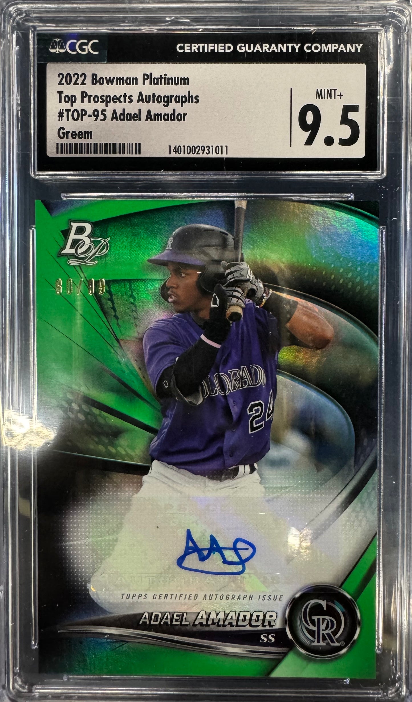 2022 Bowman Auto Adael Amador #top-95 /99 9.5