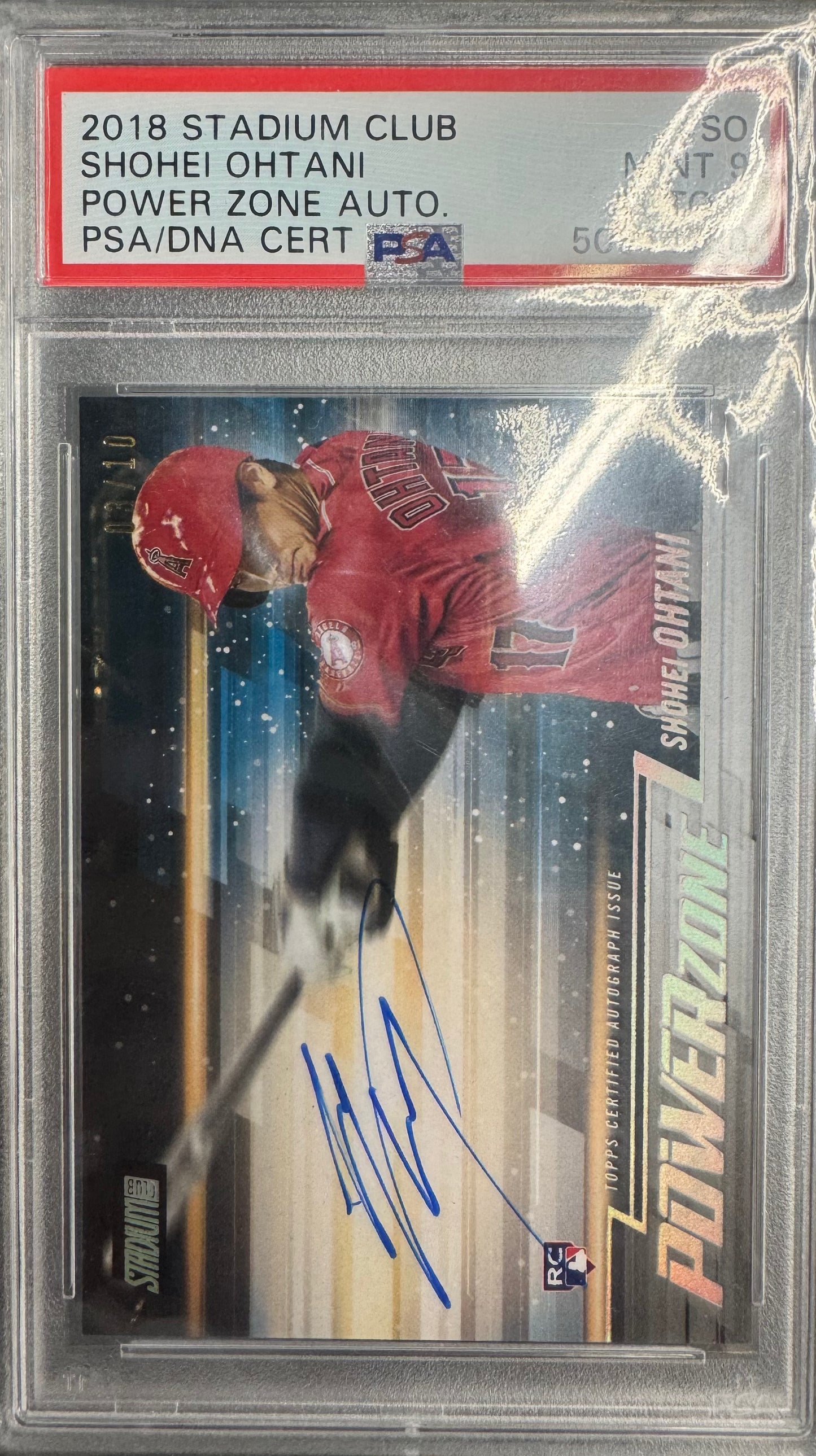 2018 Stadium Club Shohei Ohtani Power Zone Auto #SO /10