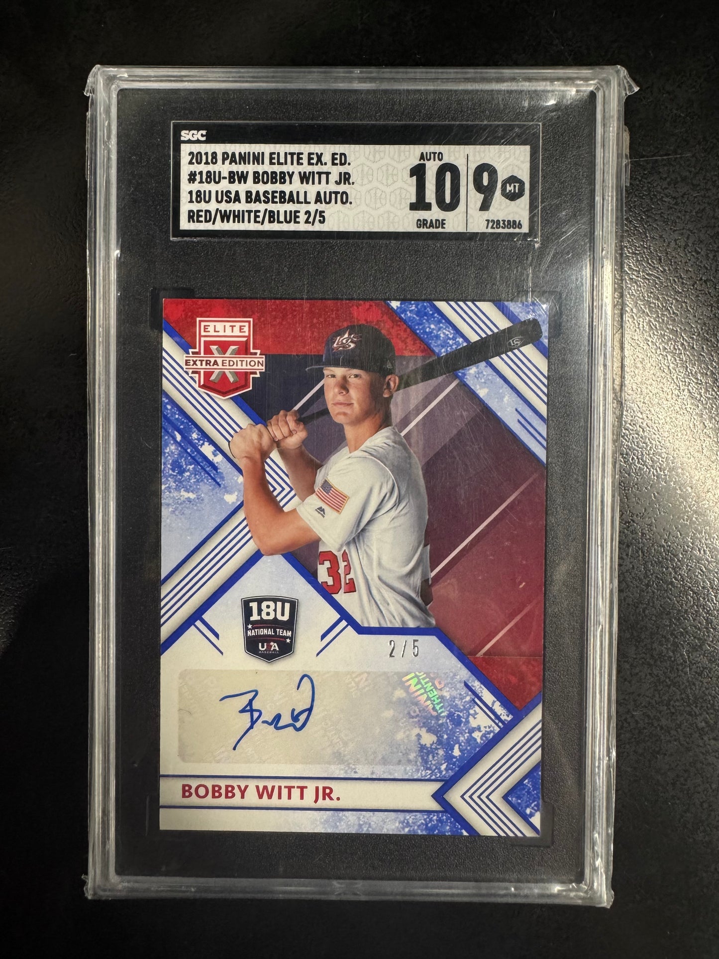 2018 Elite Extra Bobby Witt Blue Auto