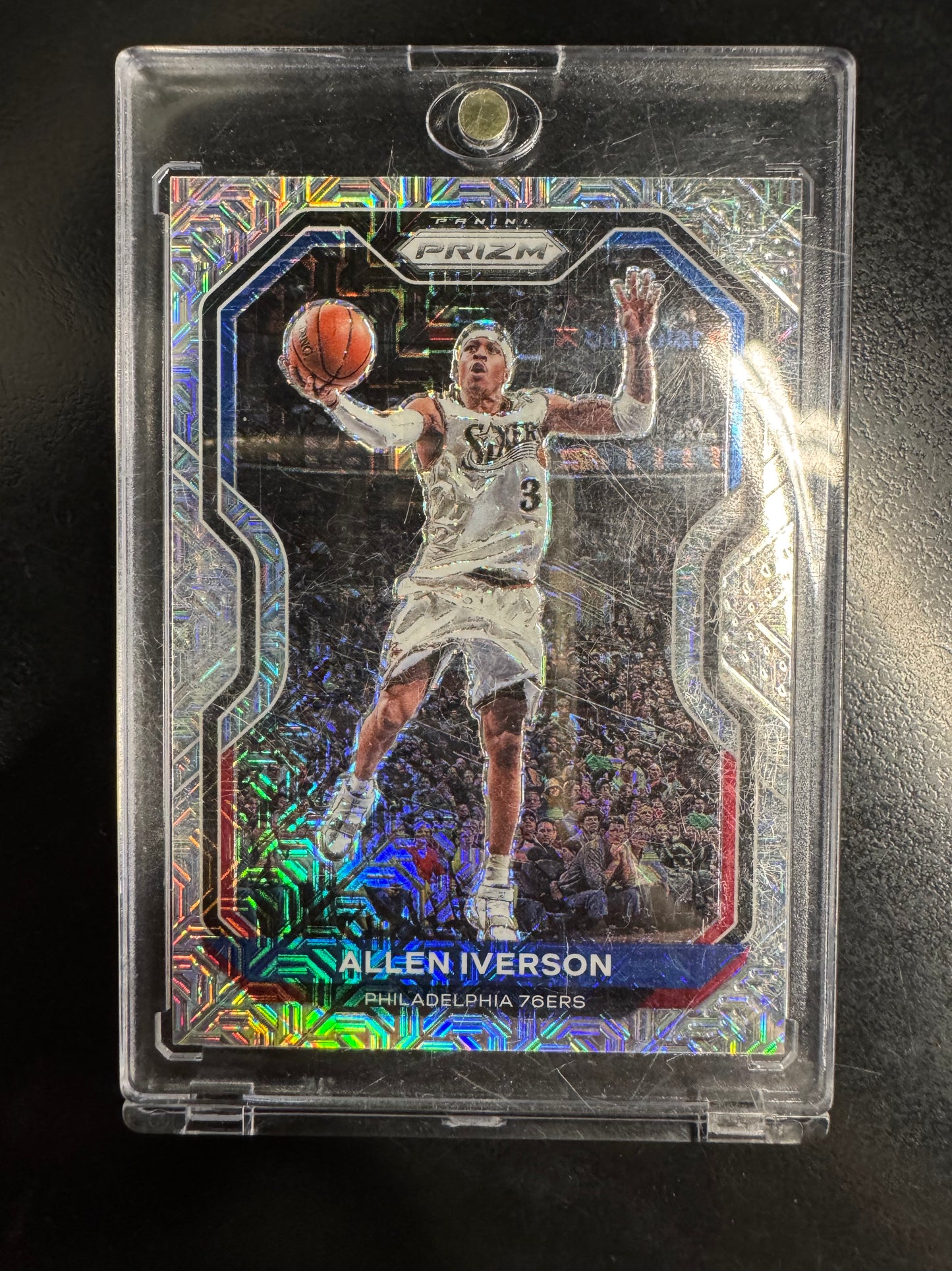 2020-21 Panini Prizm Allen Iverson #19 MOJO Prizm /25