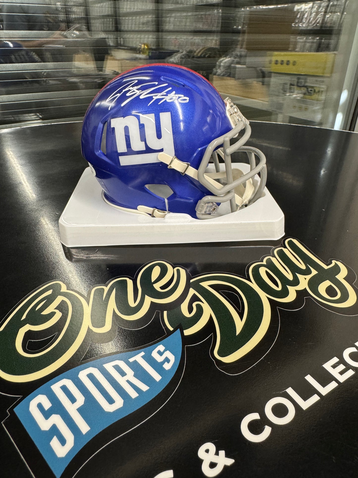 Mini Helmet - Giants Jeremy Shockey Speed