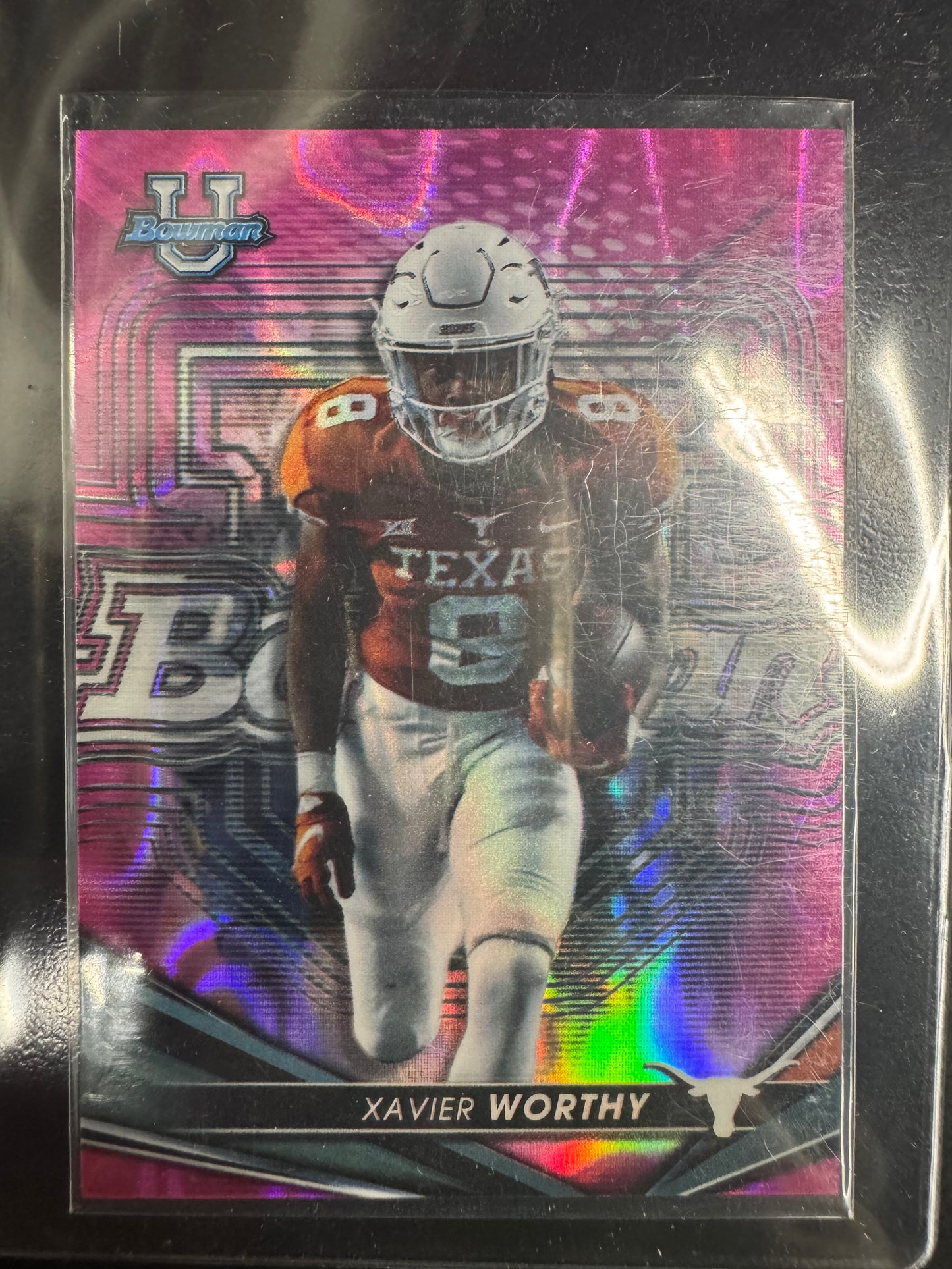 2022 Bowman U Xavier Worthy #19 /100 Pink
