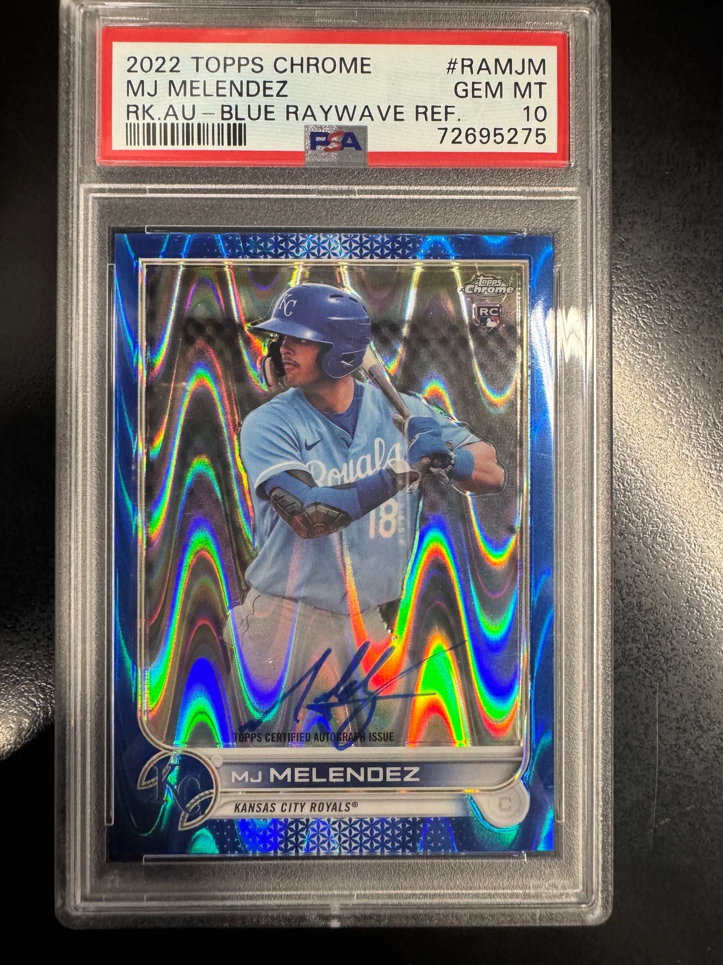 2022 Topps Chrome MJ Melendez Blue wave #RAMJM /150