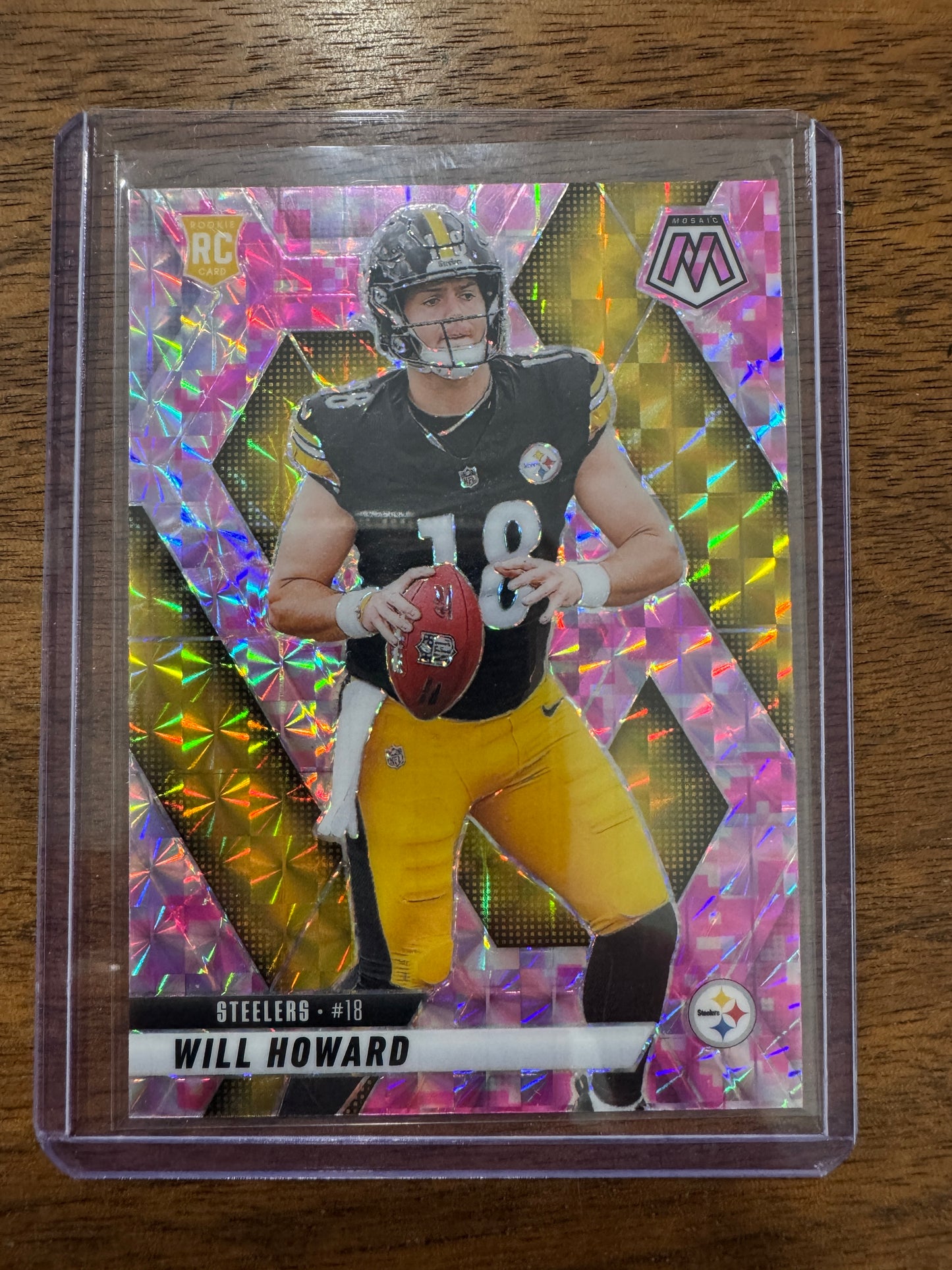 2025 Panini Mosaic - Rookies Will Howard #318 Camo Pink Mosaic Prizm (RC)