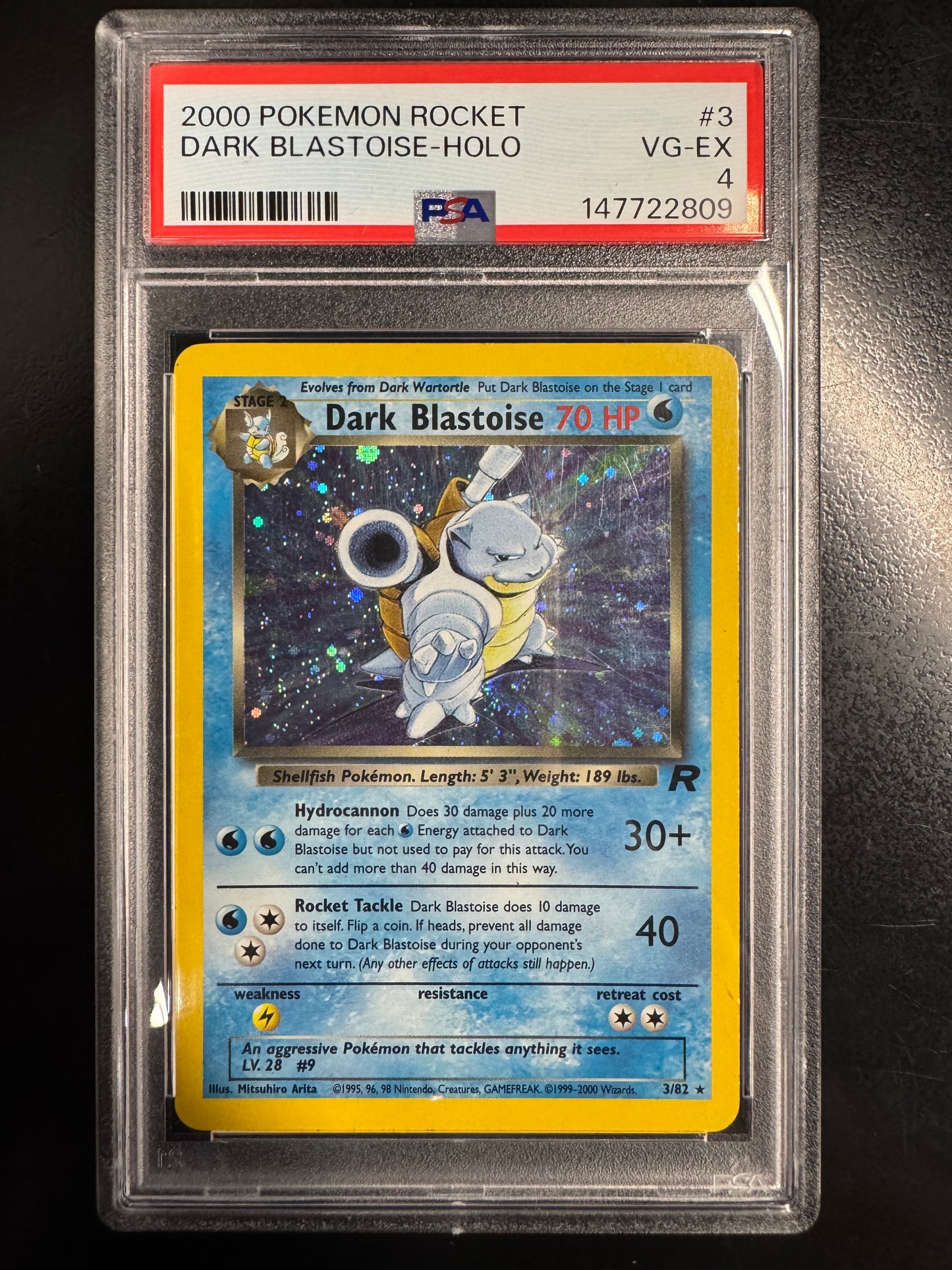 2000 Pokemon Rocket Dark Blastoise Holo PSA 4