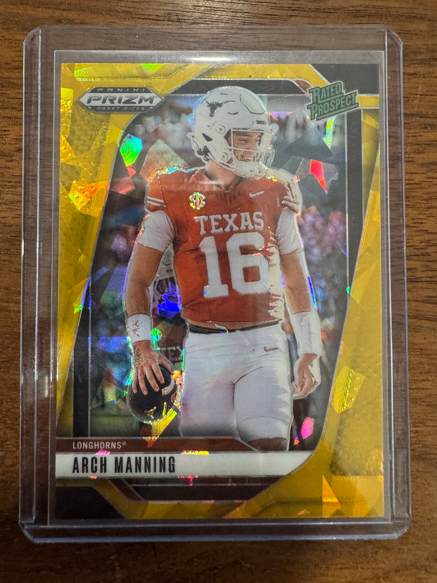 2025 Panini Prizm Draft Picks - Arch Manning #166 Gold Ice Prizm (RC)
