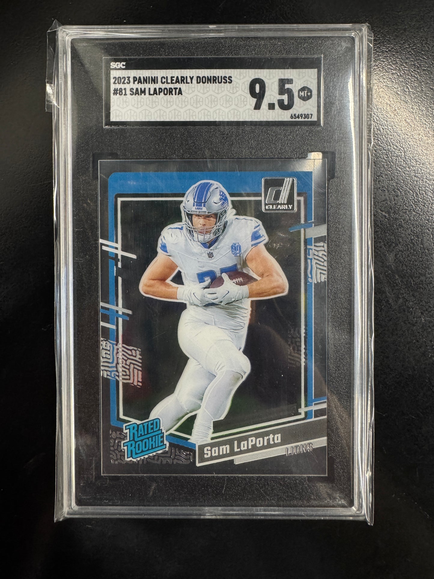 2023 Panini Clearly Donruss Sam LaPorta Rookie RC #81 Lions