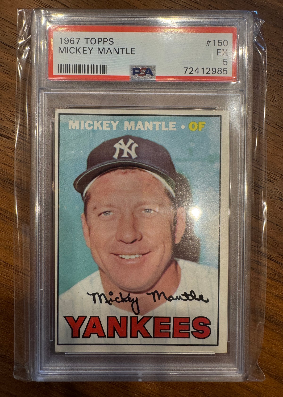 1967 Topps #150 Mickey Mantle PSA 5