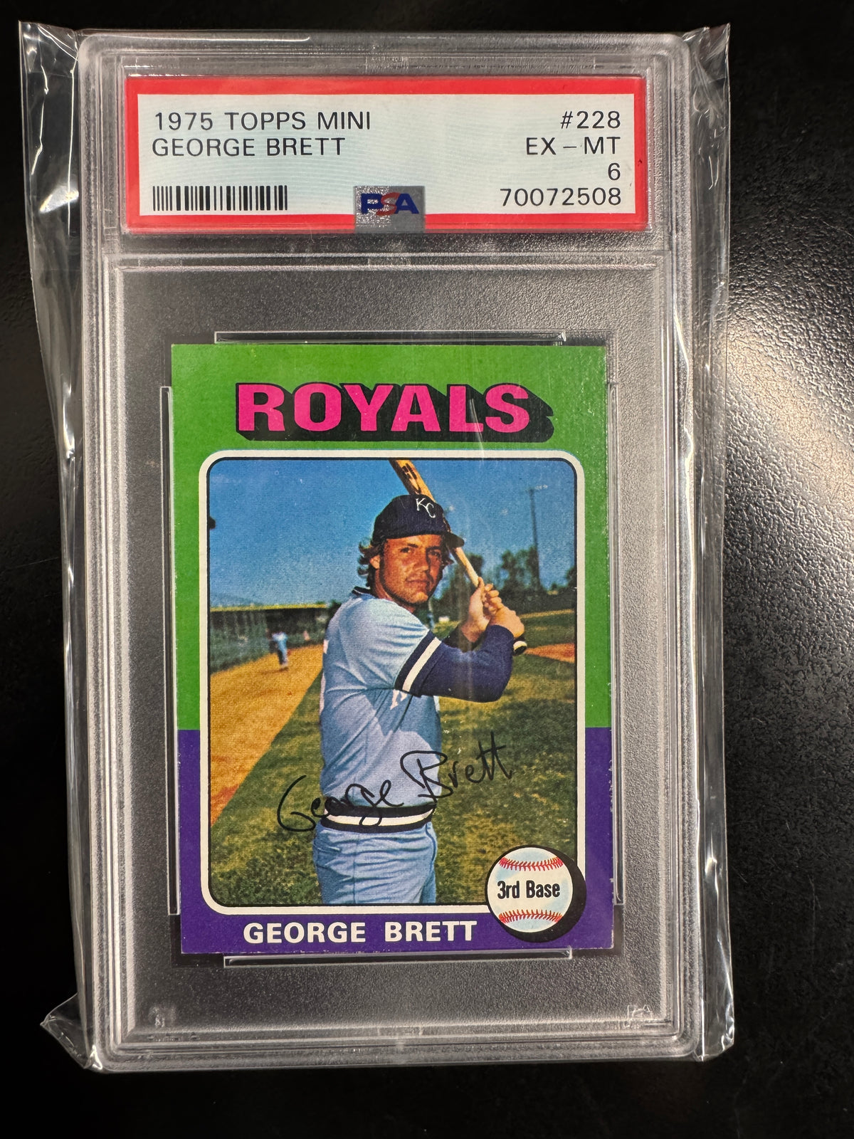 1975 Topps Mini George Brett #228 PSA 6