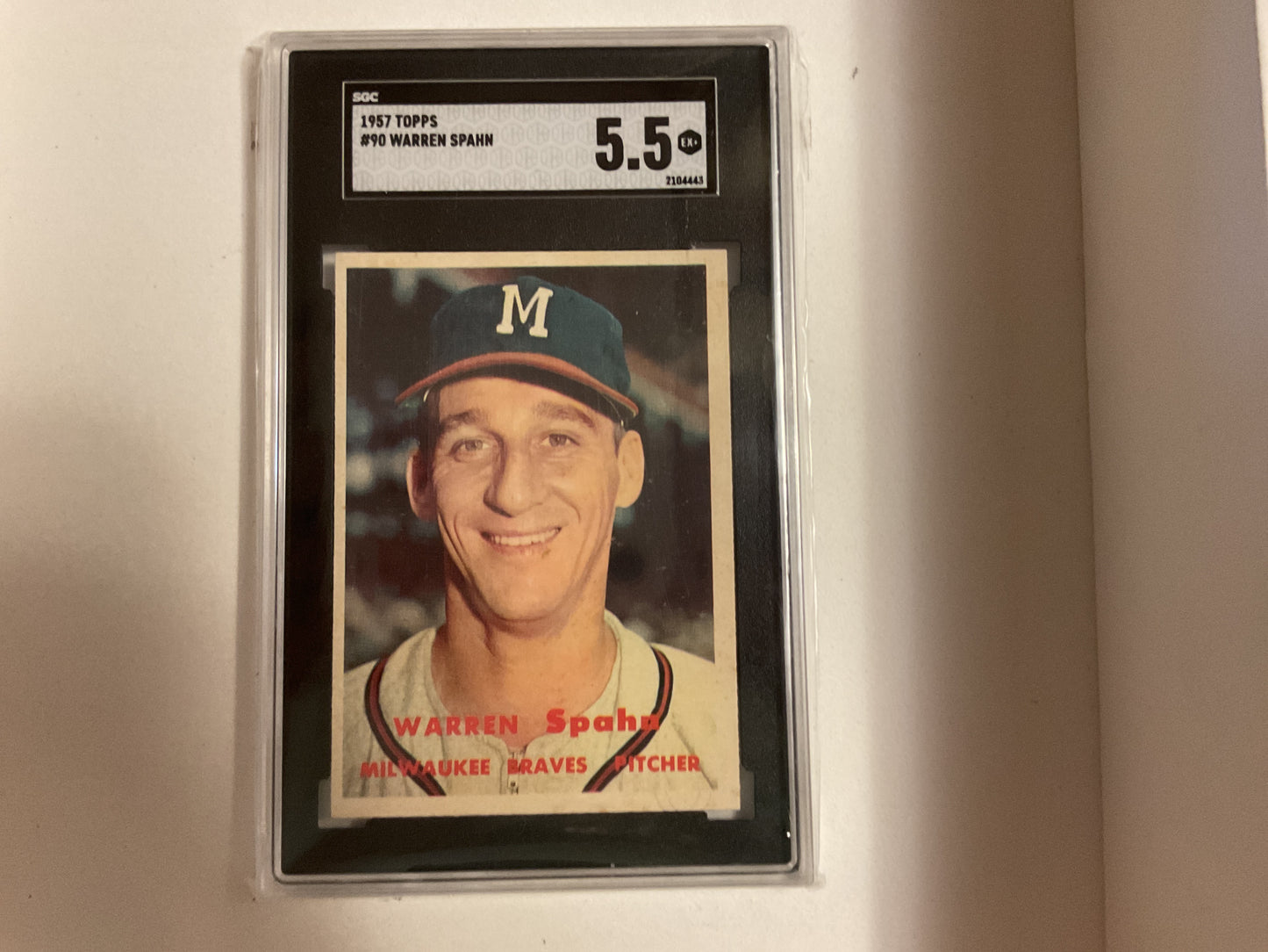 1957 Topps Warren Spahn SGC5.5
