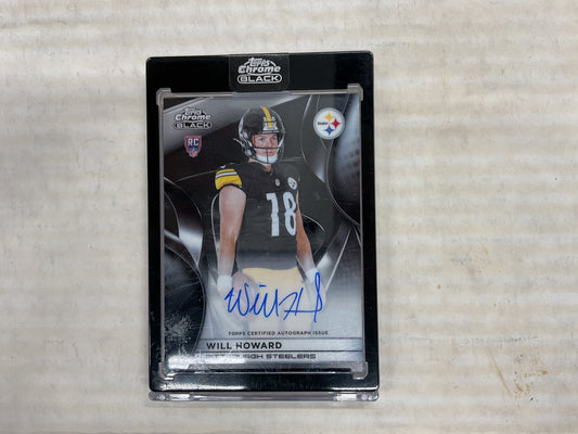2025 Topps Black Chrome Will Hoard Rc Auto