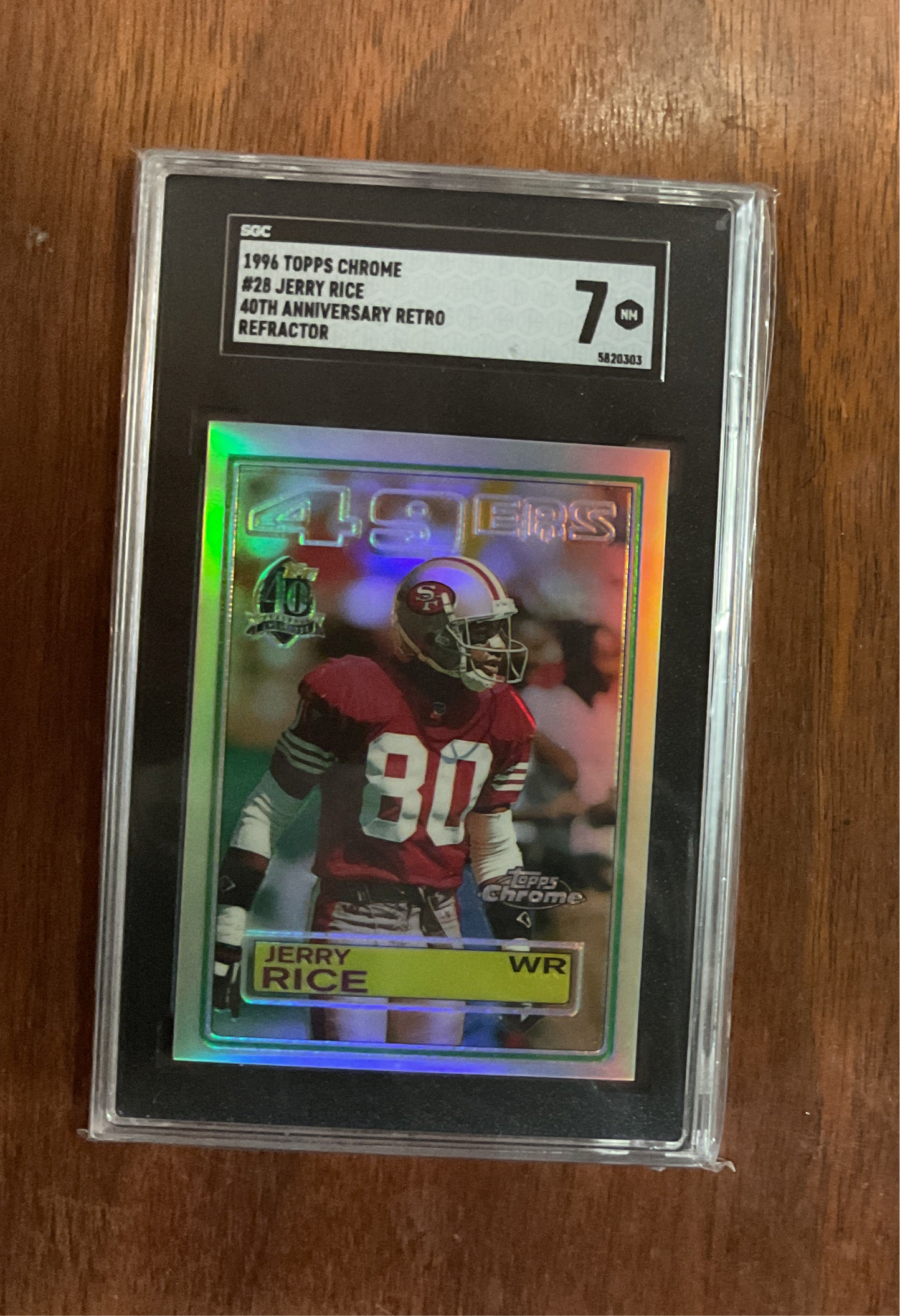 1996 Topps Chrome Jerry Rice 40th retro ref