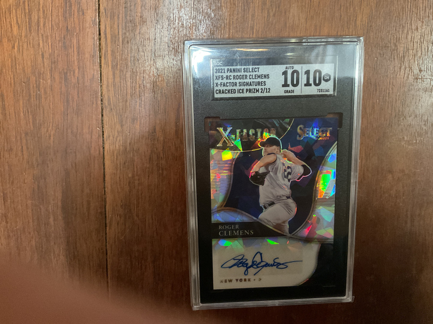 2021 Select Roger Clemens Xfactor Cracked Ice Auto 2/12