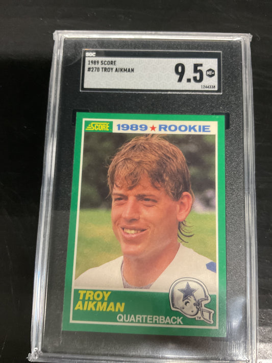 1989 Score Troy Aikman rc