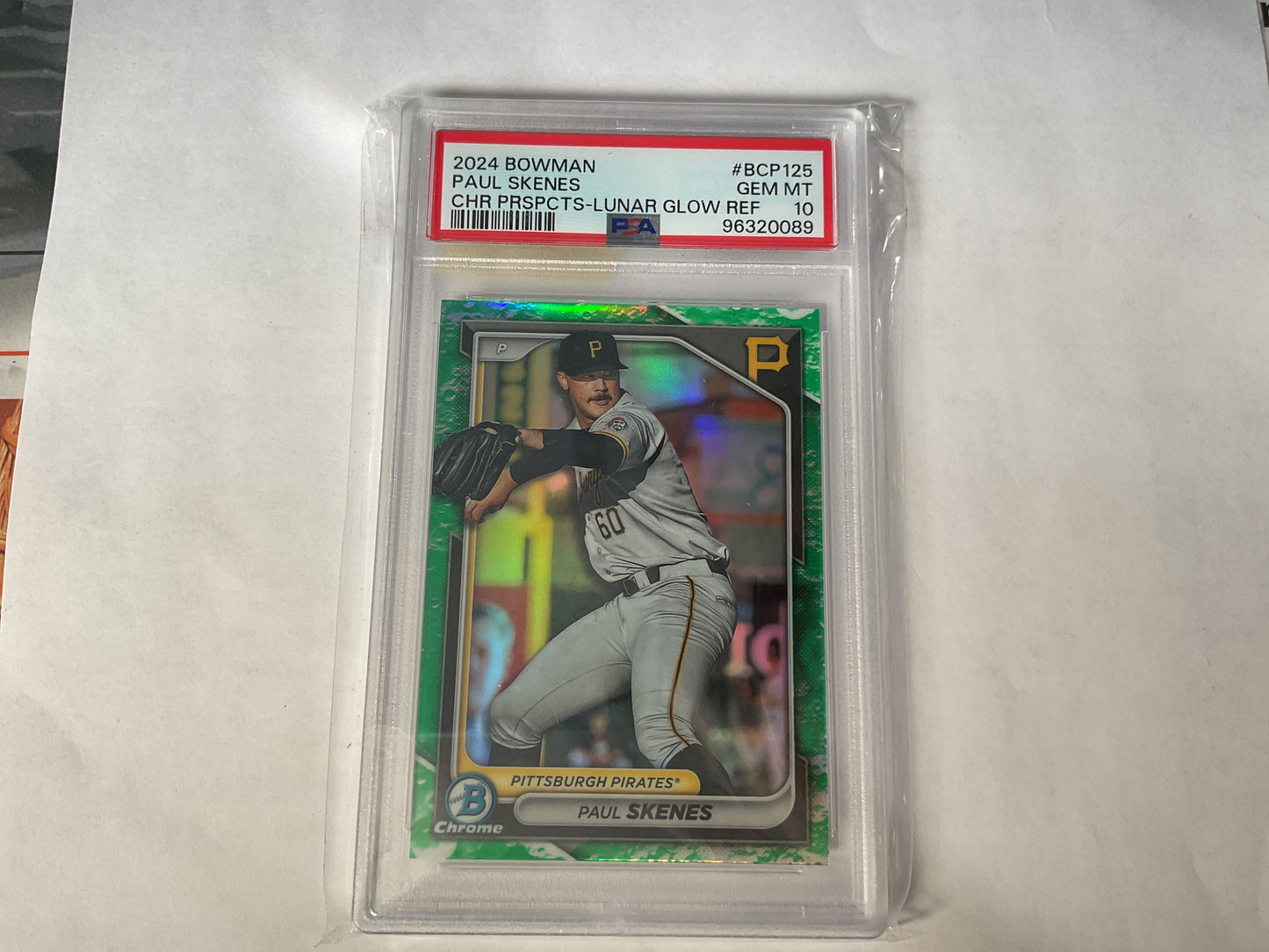2024 Bowman Chrome Paul Skenes lunar glow